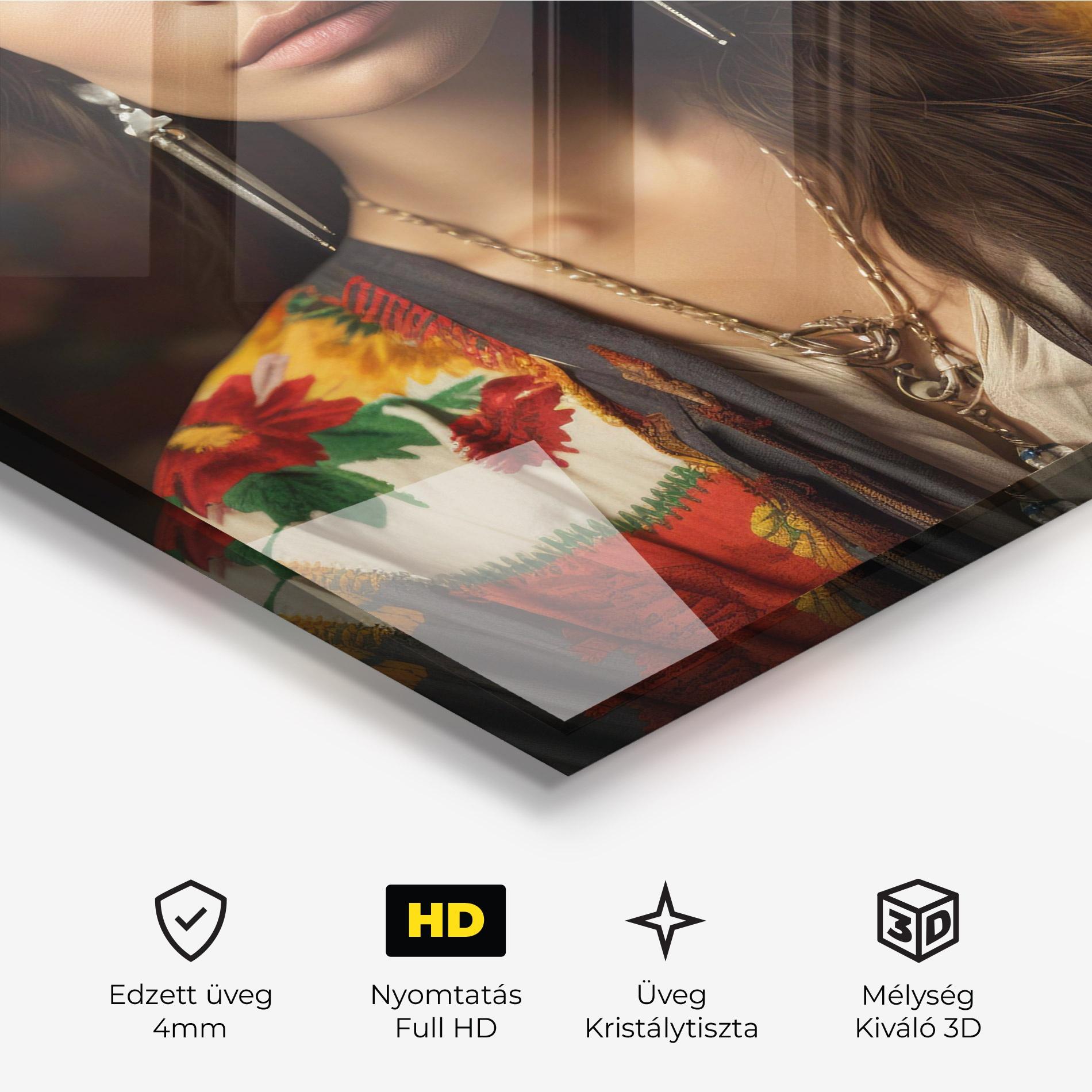 Üvegkép Colorful Shawl mockup 3