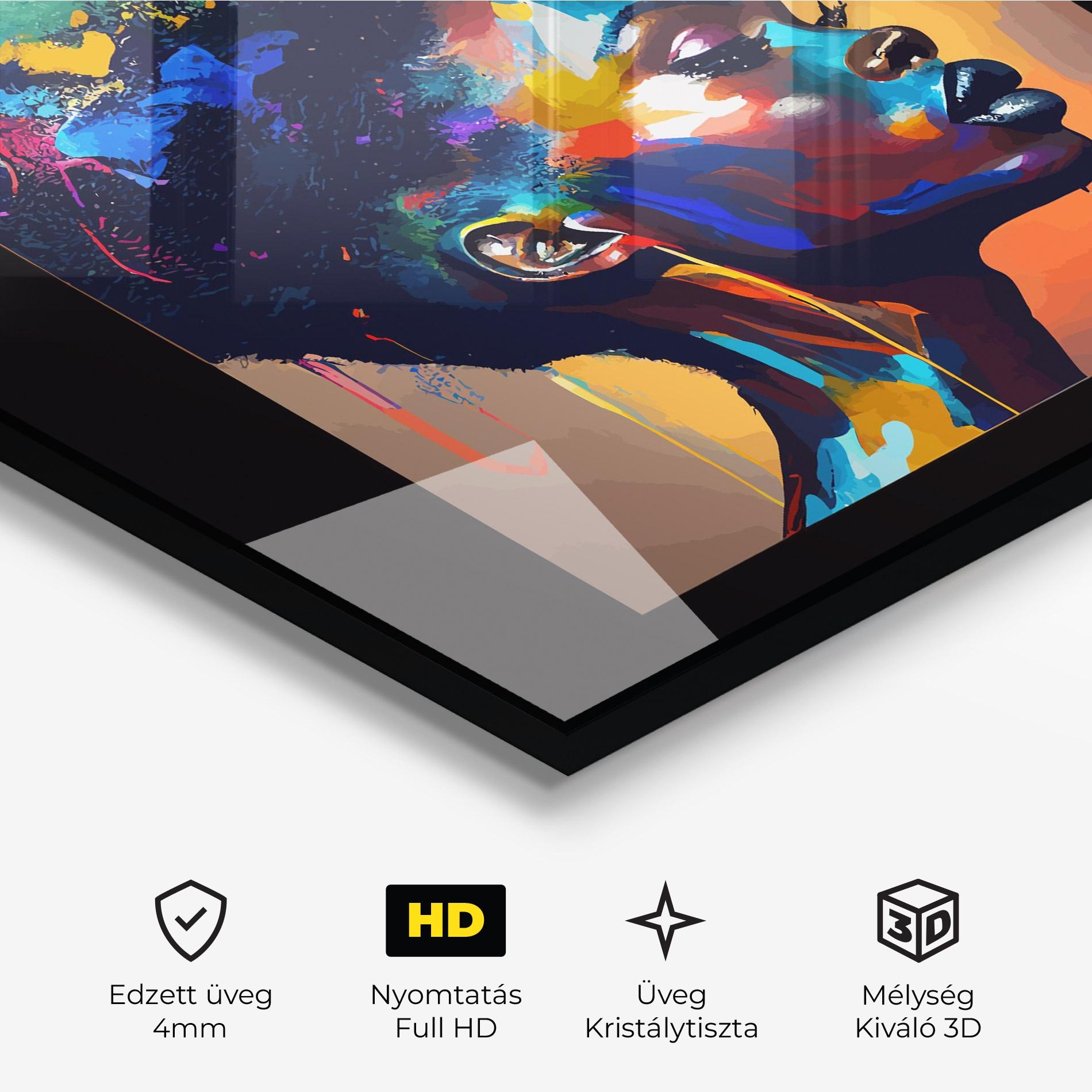 Üvegkép Woman Art Splash mockup 3