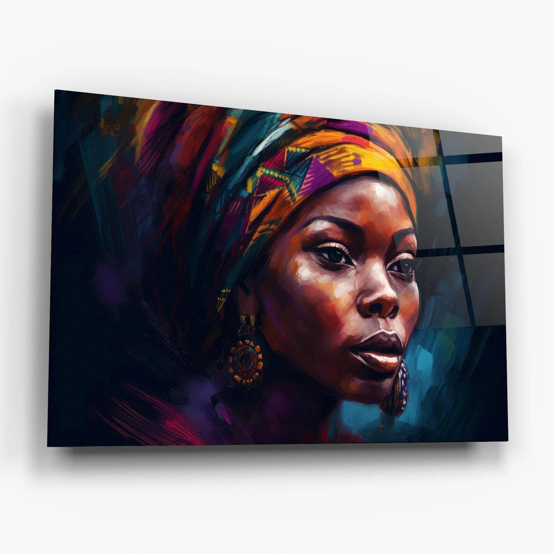 Üvegkép Black Traditional Woman mockup 6
