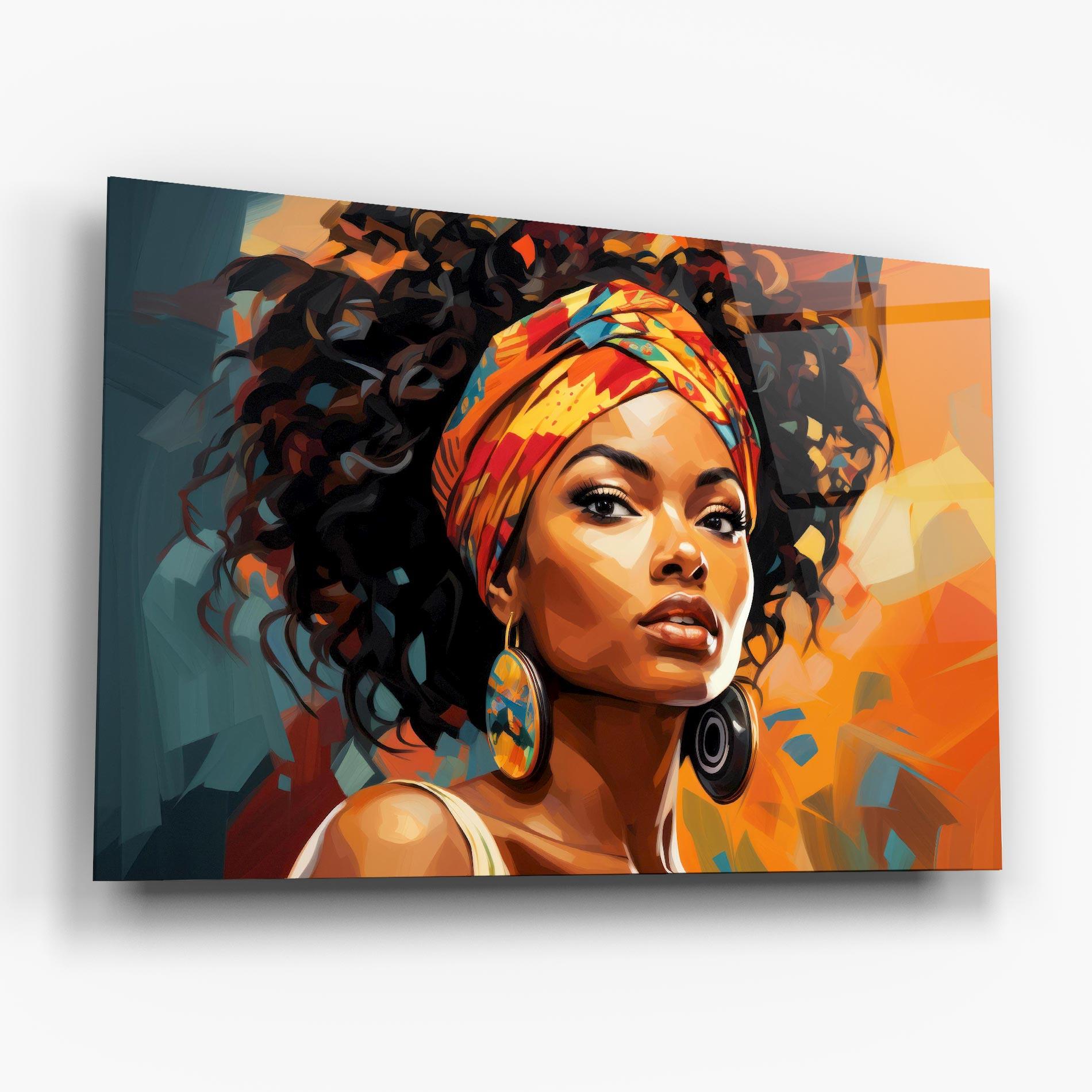 Üvegkép Colorful Ethic Portrait mockup 6
