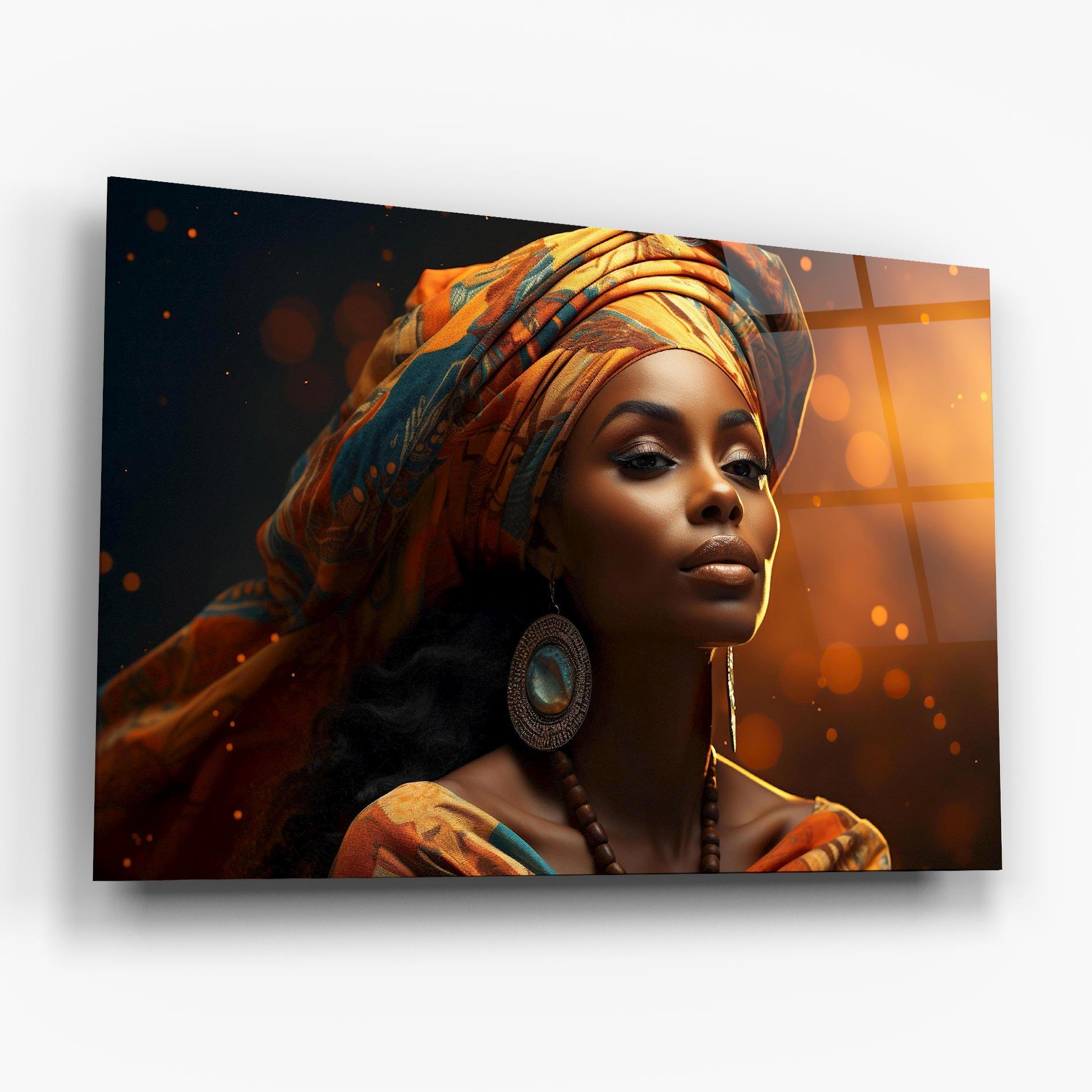 Üvegkép Fashion African Portrait mockup 6
