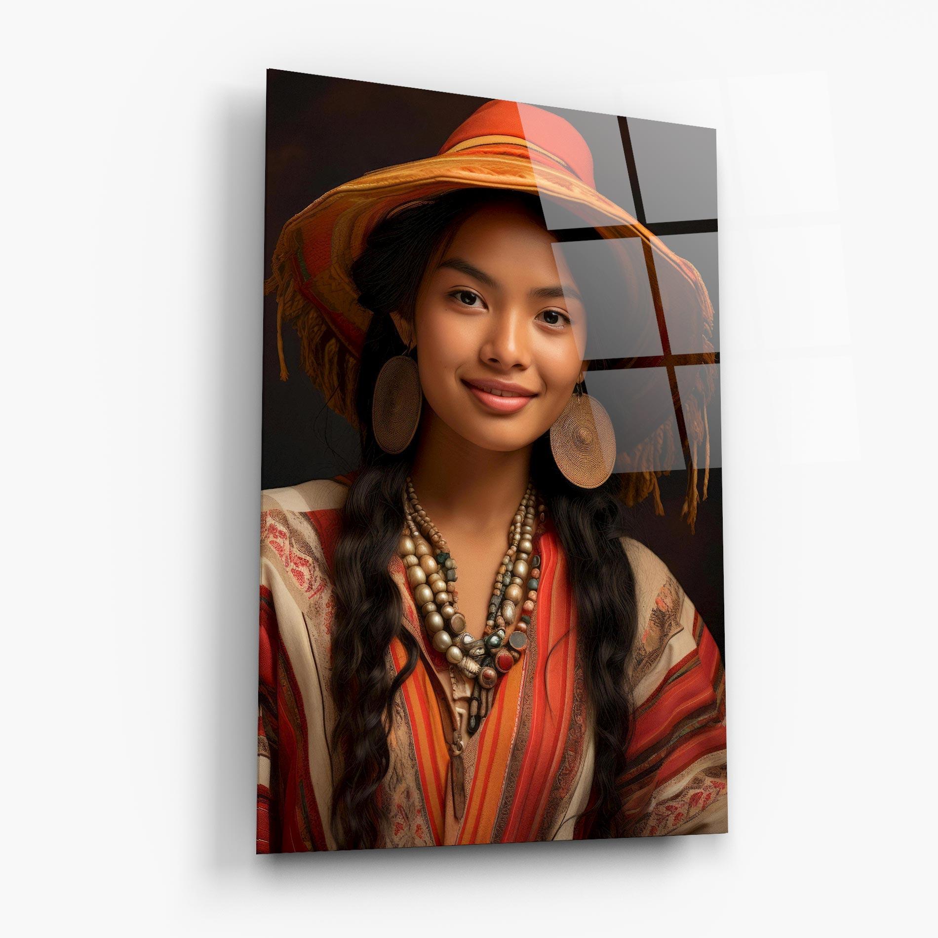 Üvegkép Colorful Earrings And Hat mockup 6