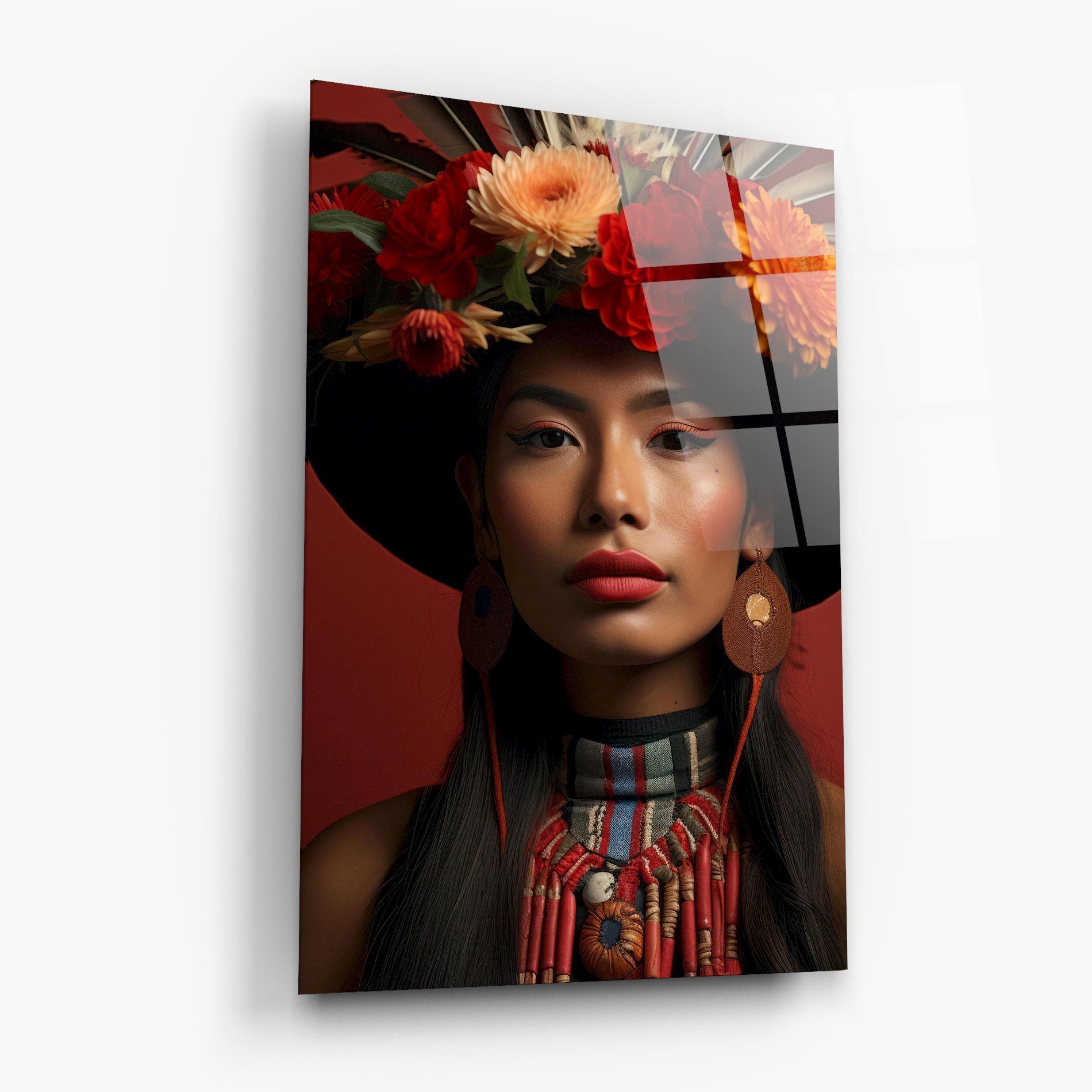 Colorful Flowers Hat mockup 6