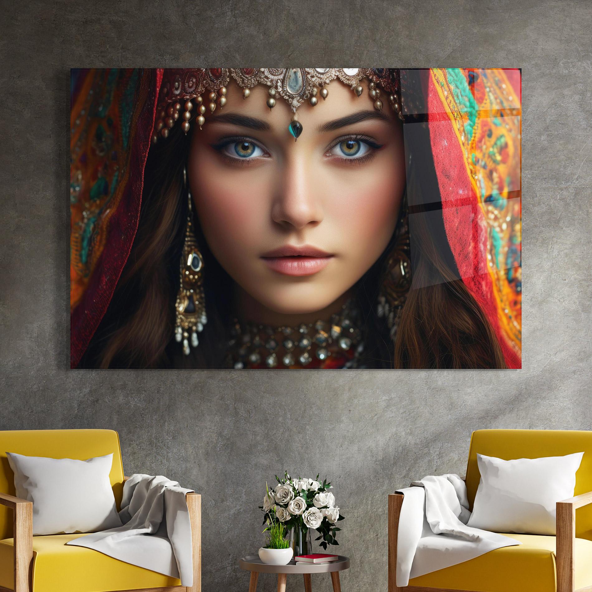 Üvegkép Blue Green Culture Eye mockup 4