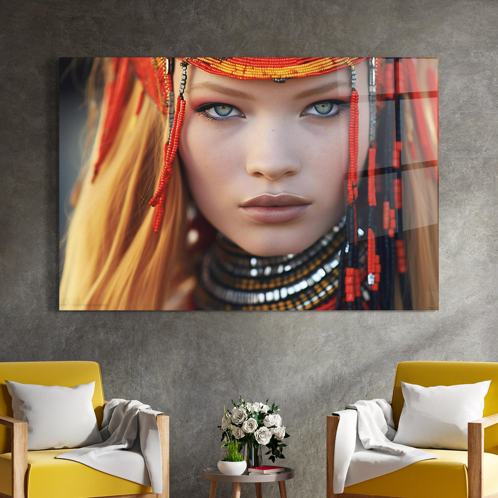 Üvegkép Closeup Portrait Pretty Eyes mockup 4