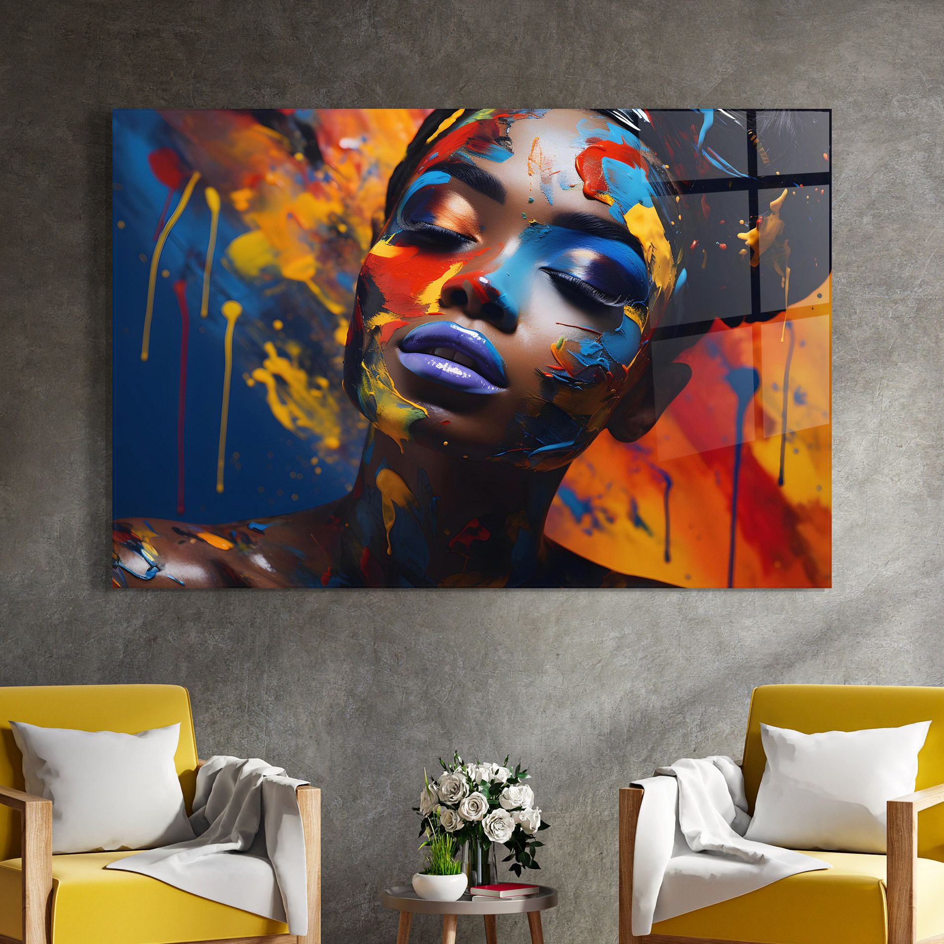 Color Splash African Woman mockup 4