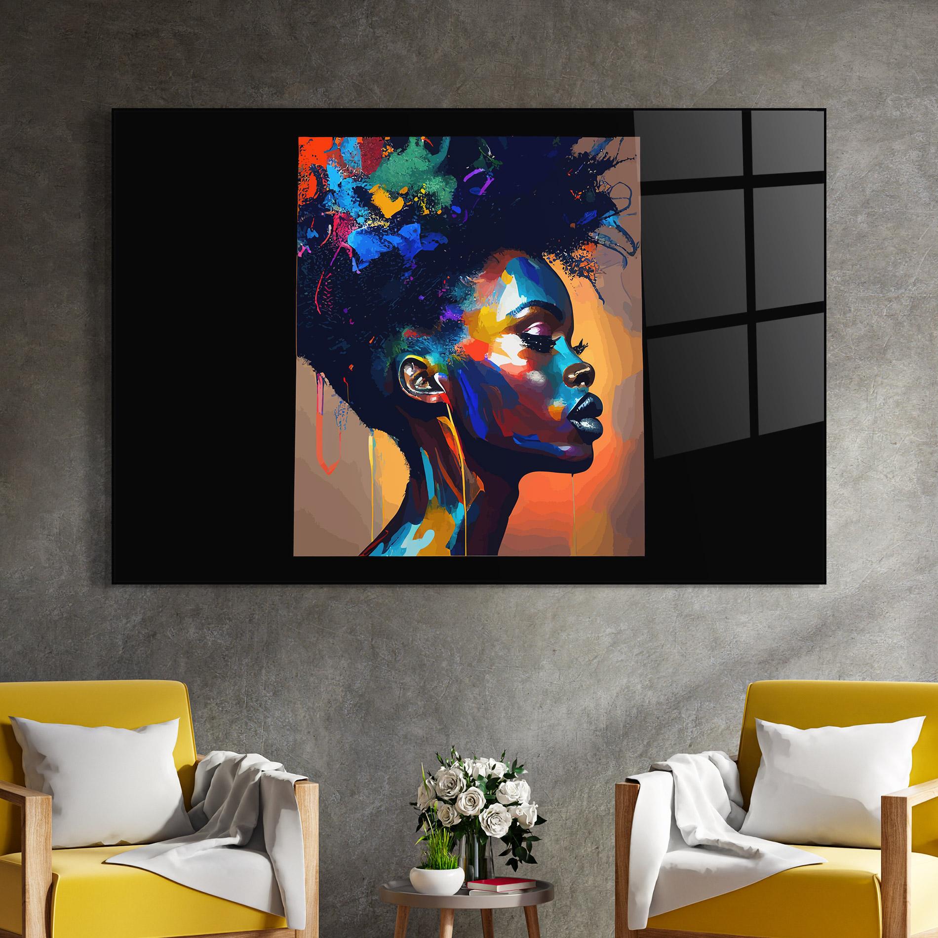 Üvegkép Woman Art Splash mockup 4