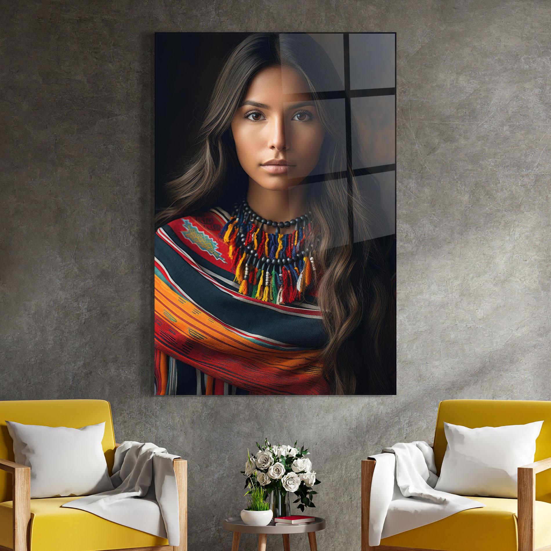 Üvegkép Colorful Scarf mockup 4