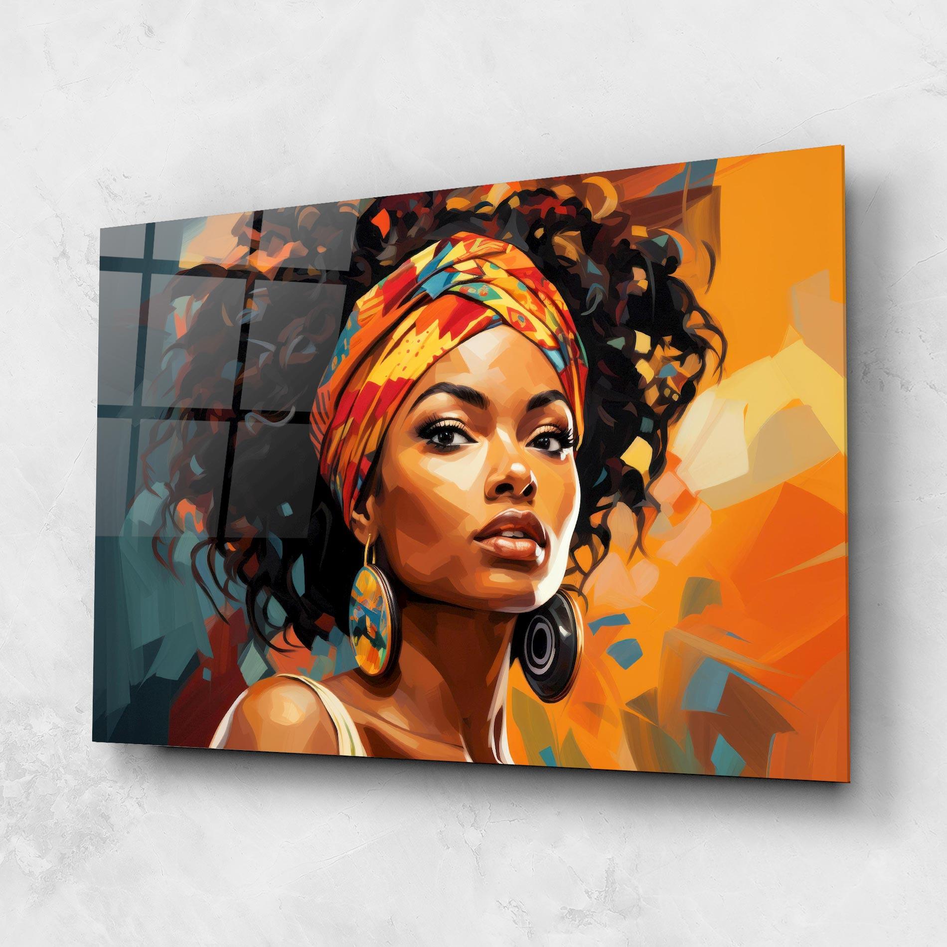Üvegkép Colorful Ethic Portrait mockup 1
