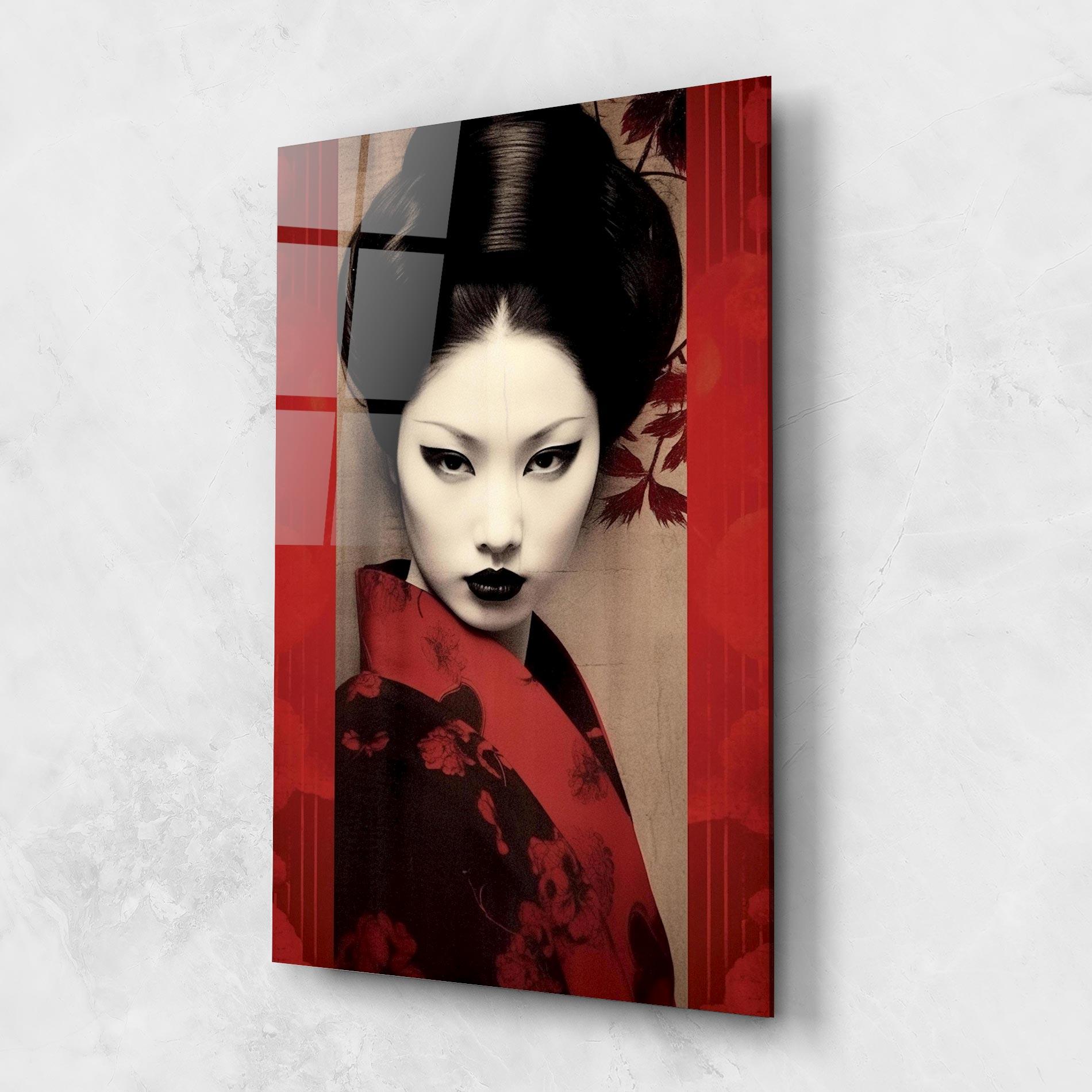 Üvegkép Black Asiatic Makeup mockup 1