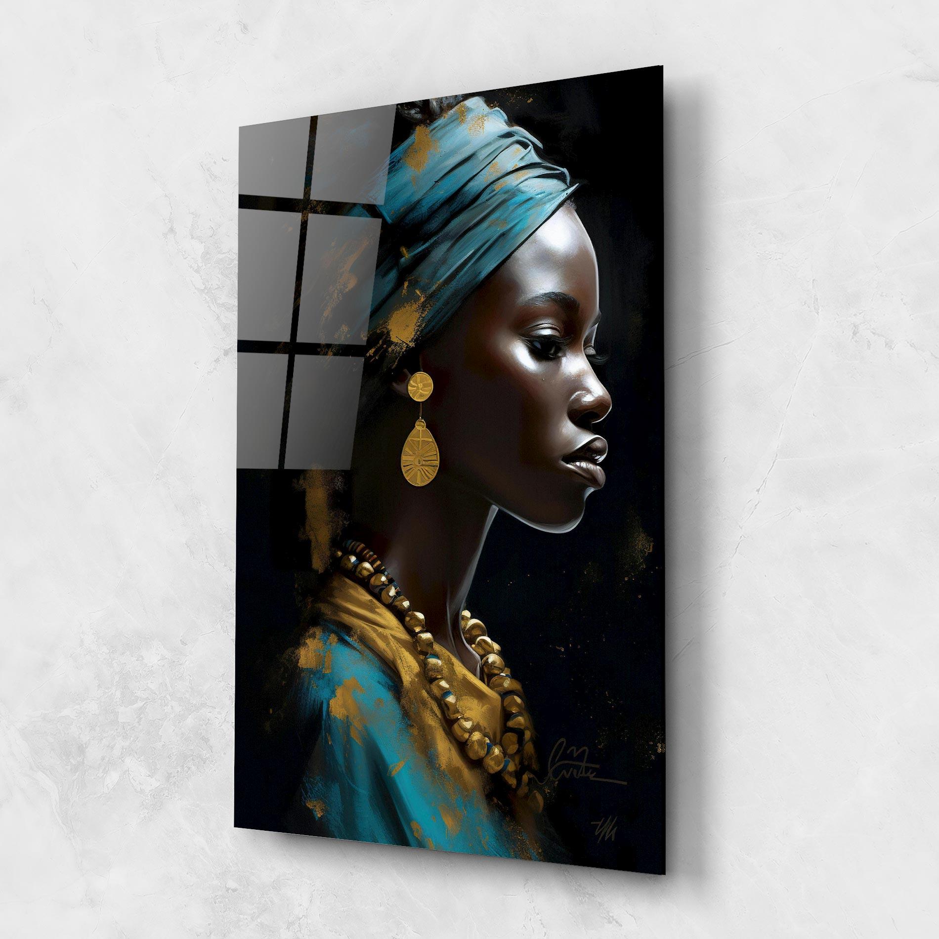 Üvegkép Blue Turban mockup 1