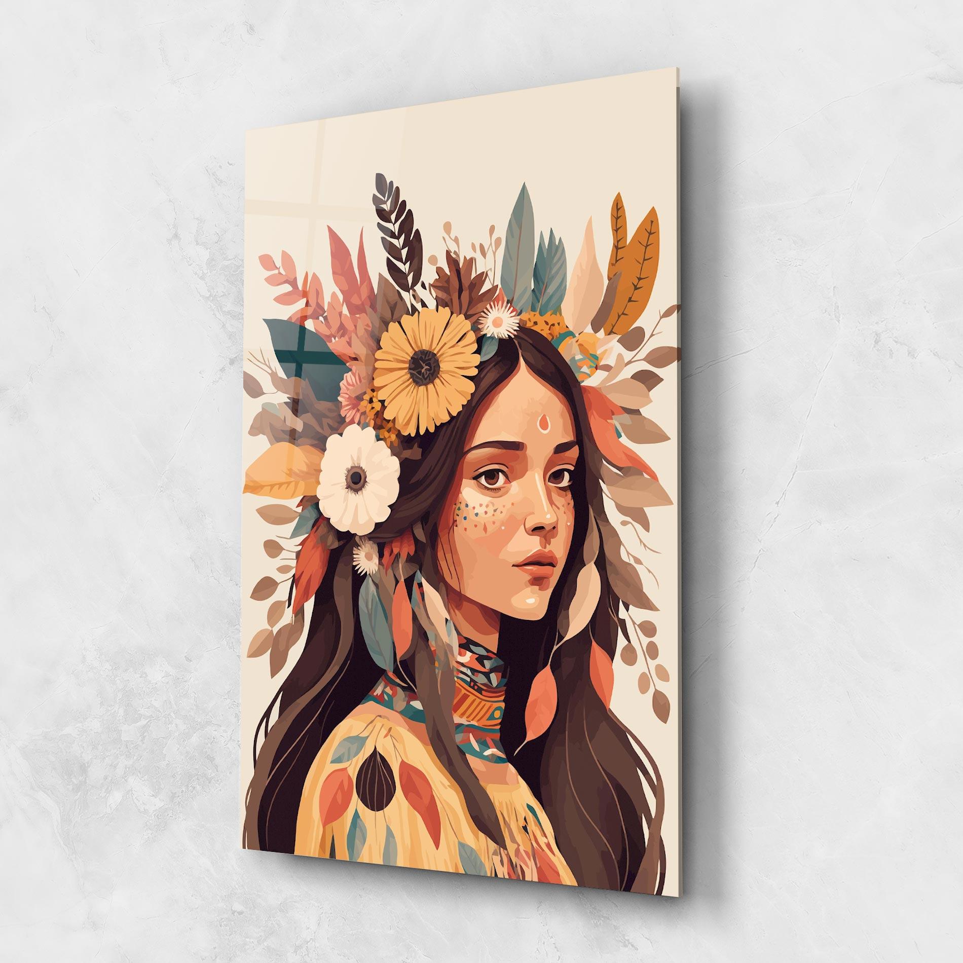 Üvegkép Boho Girl mockup 1