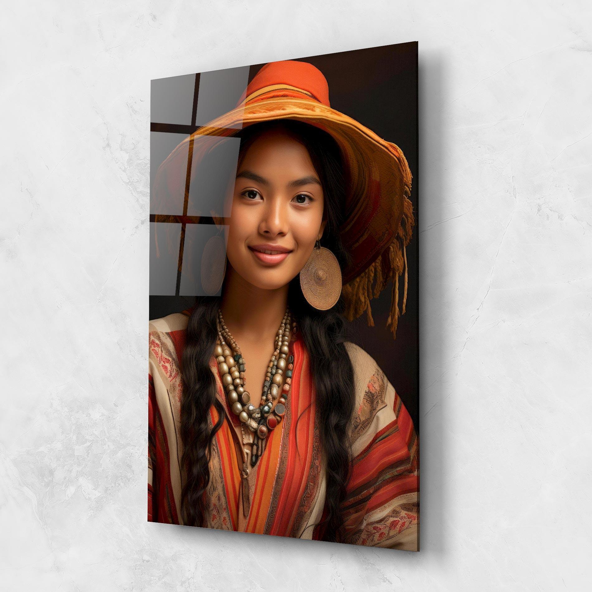 Üvegkép Colorful Earrings And Hat mockup 1