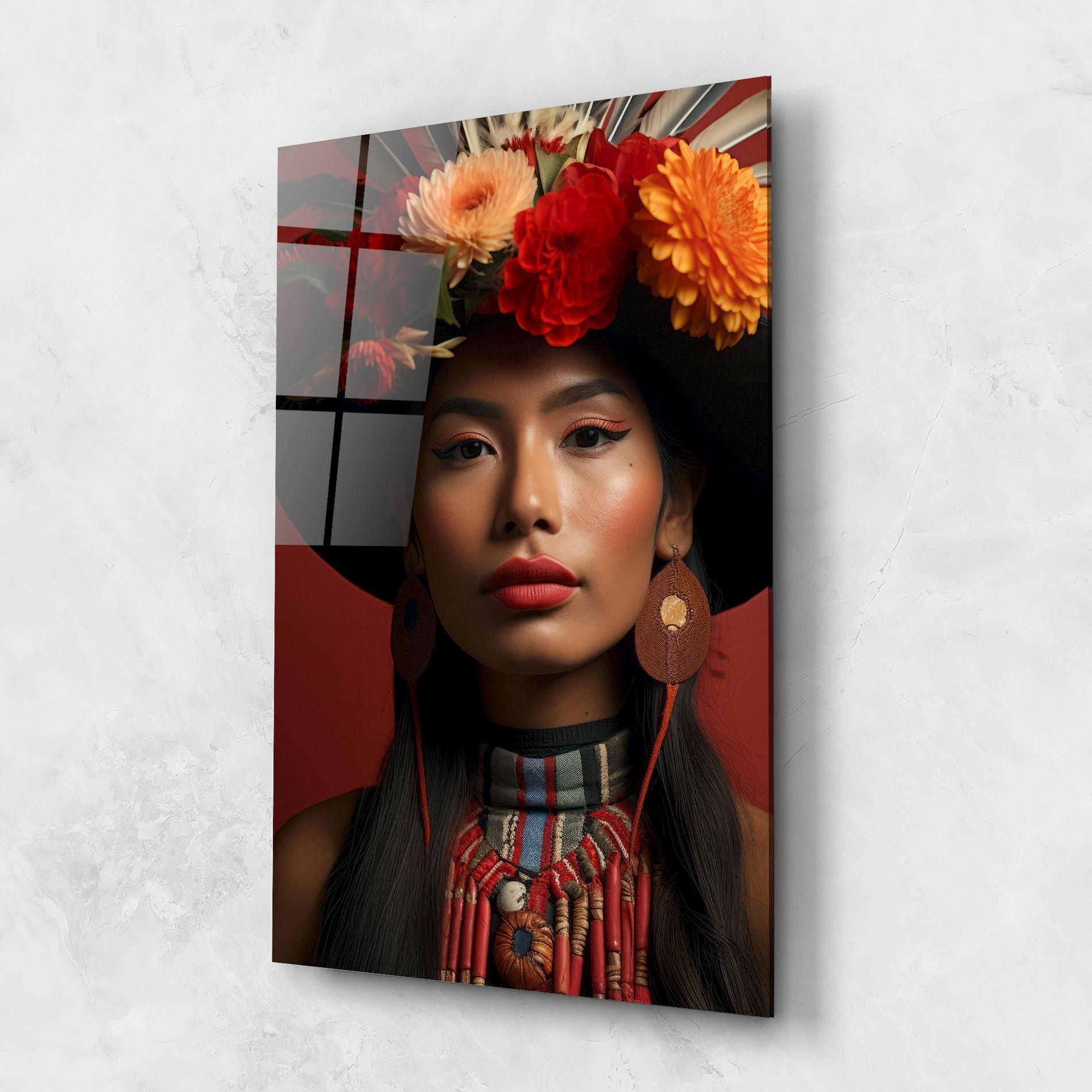 Colorful Flowers Hat mockup 1