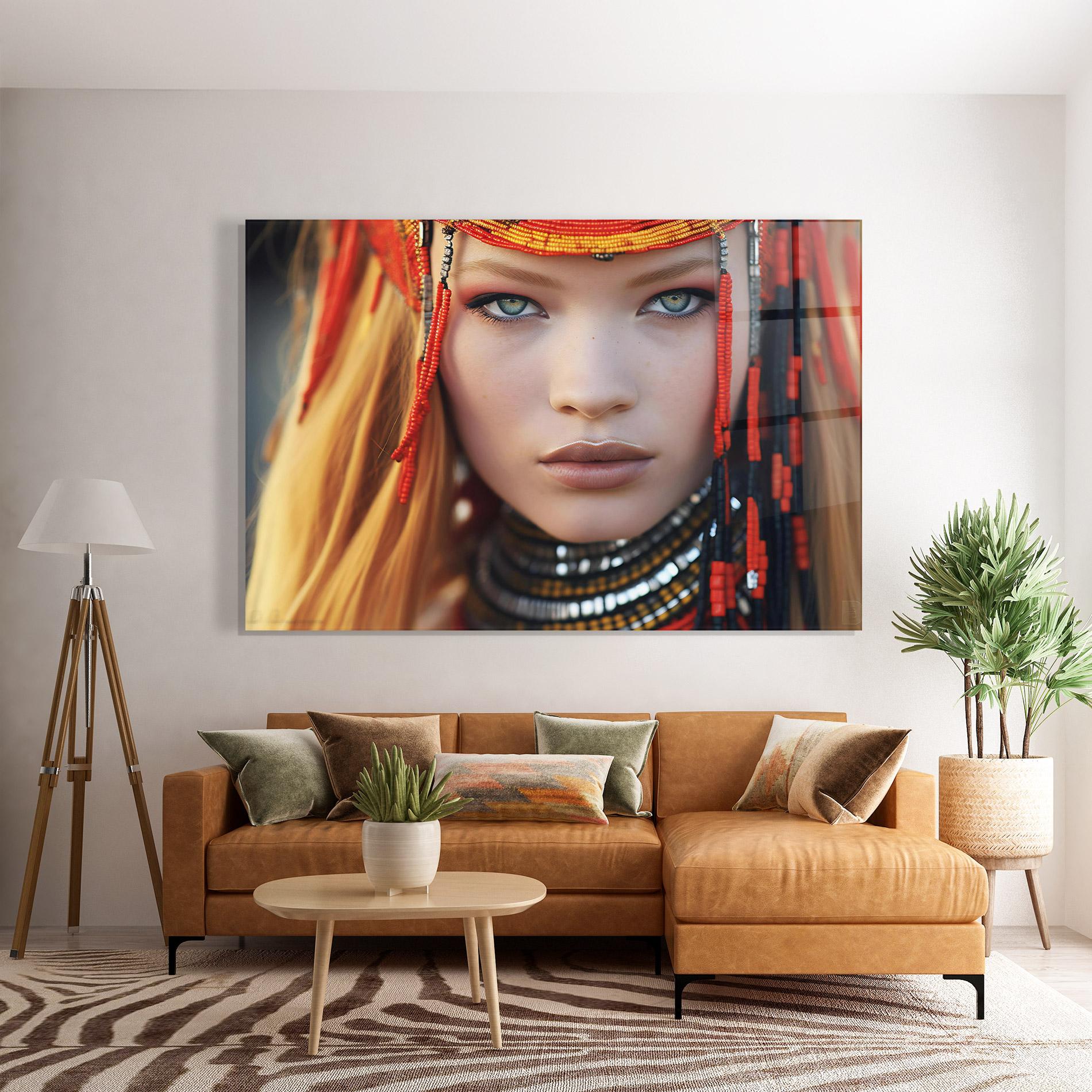 Üvegkép Closeup Portrait Pretty Eyes mockup 7