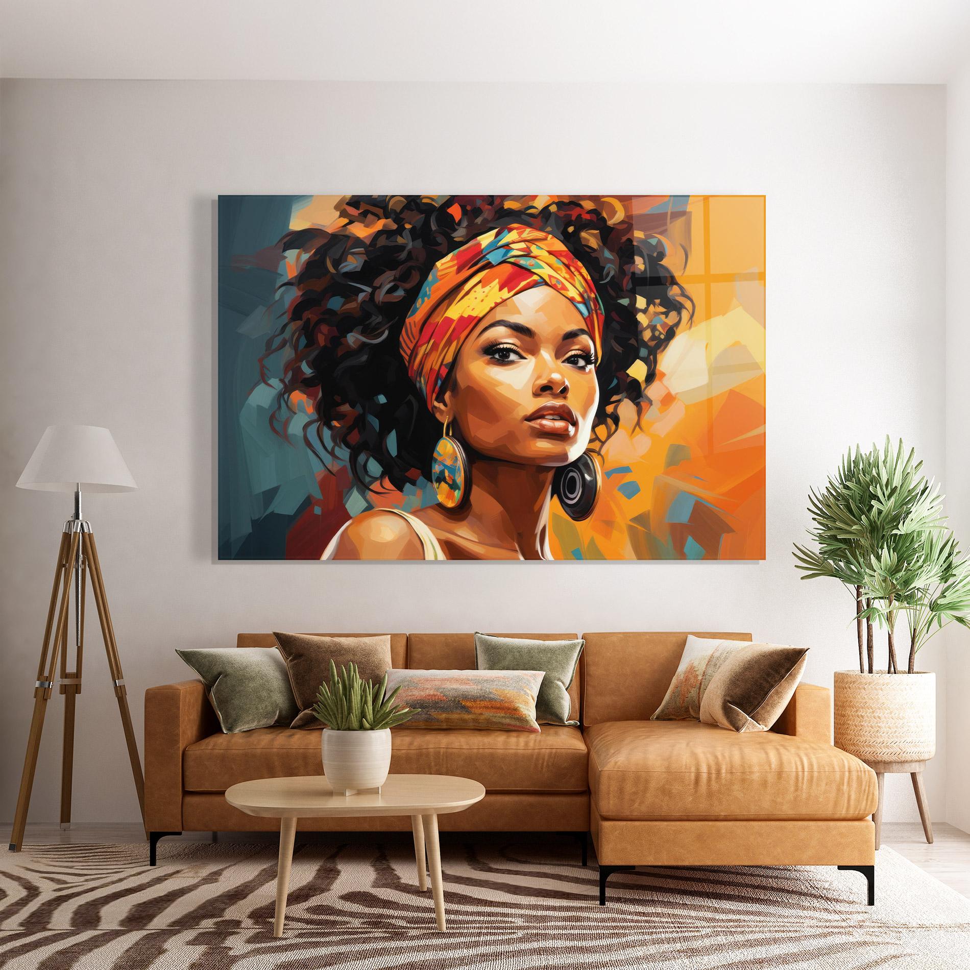 Üvegkép Colorful Ethic Portrait mockup 7