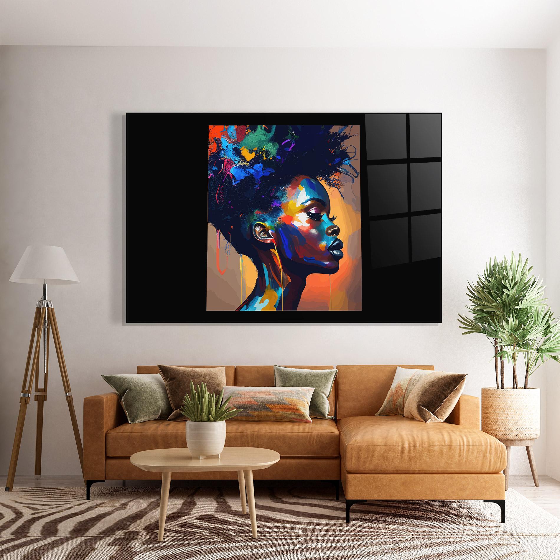 Üvegkép Woman Art Splash mockup 7