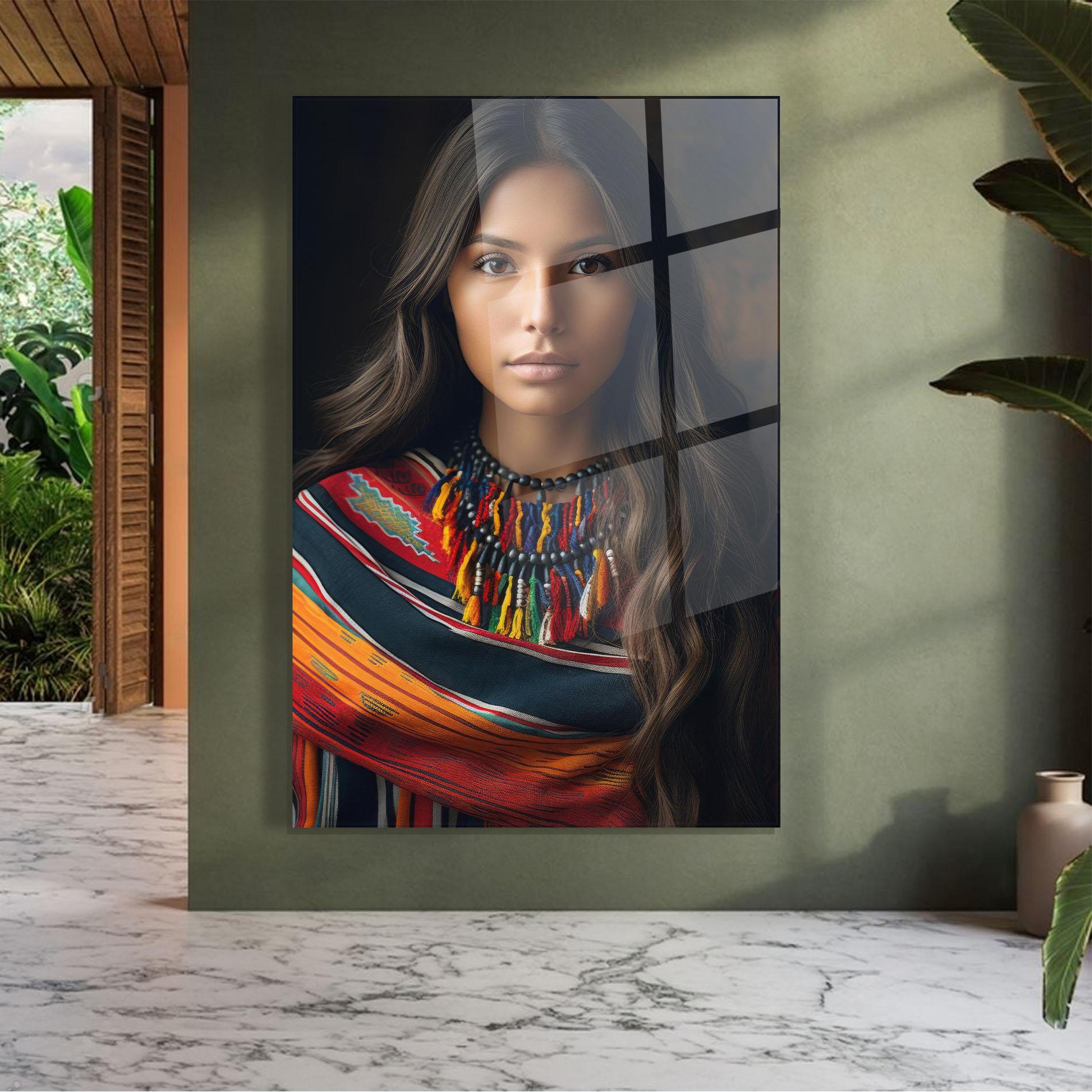 Üvegkép Colorful Scarf mockup 7