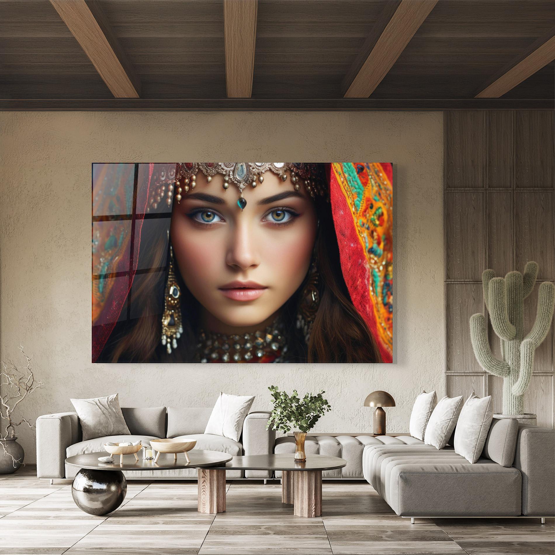 Üvegkép Blue Green Culture Eye mockup 8