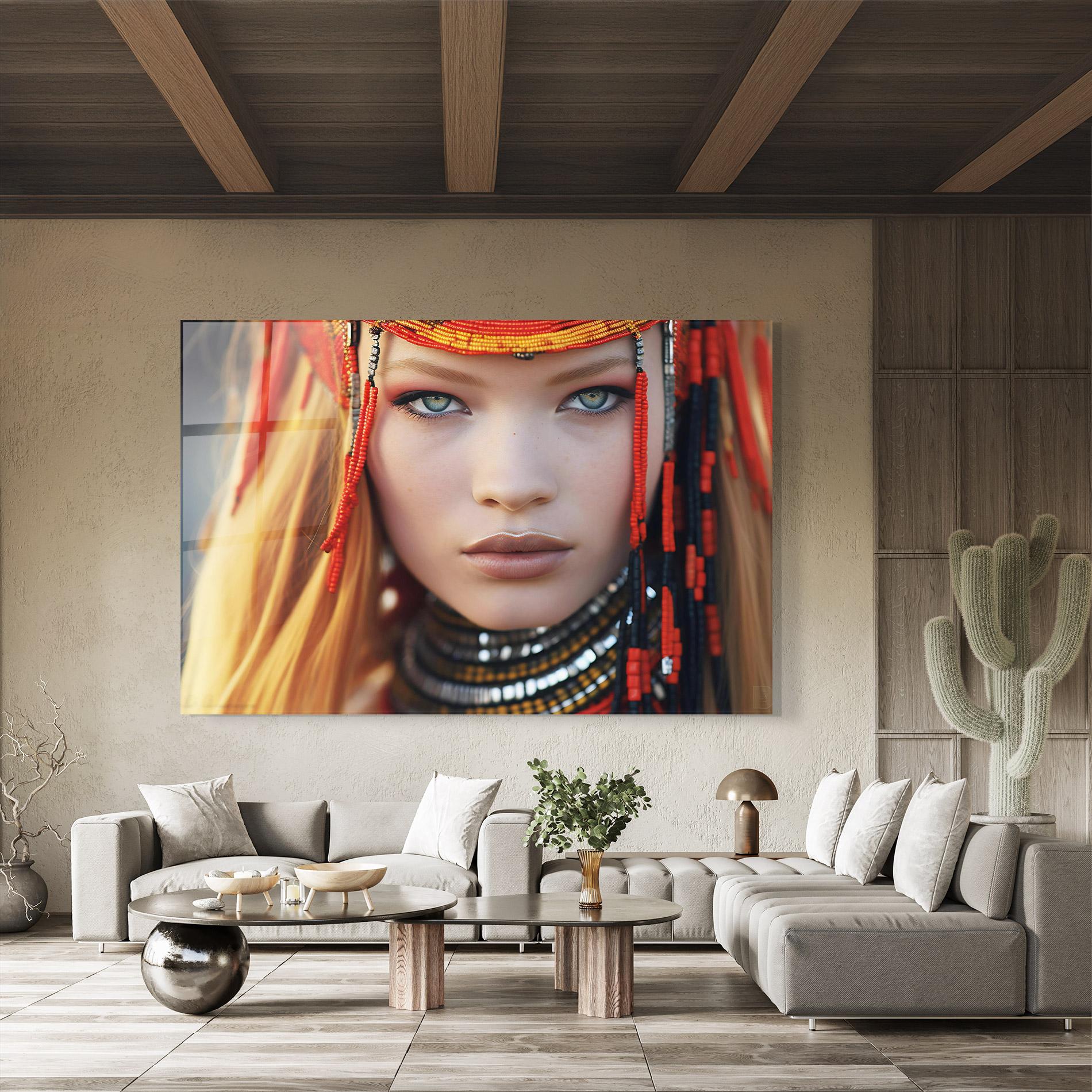 Üvegkép Closeup Portrait Pretty Eyes mockup 8