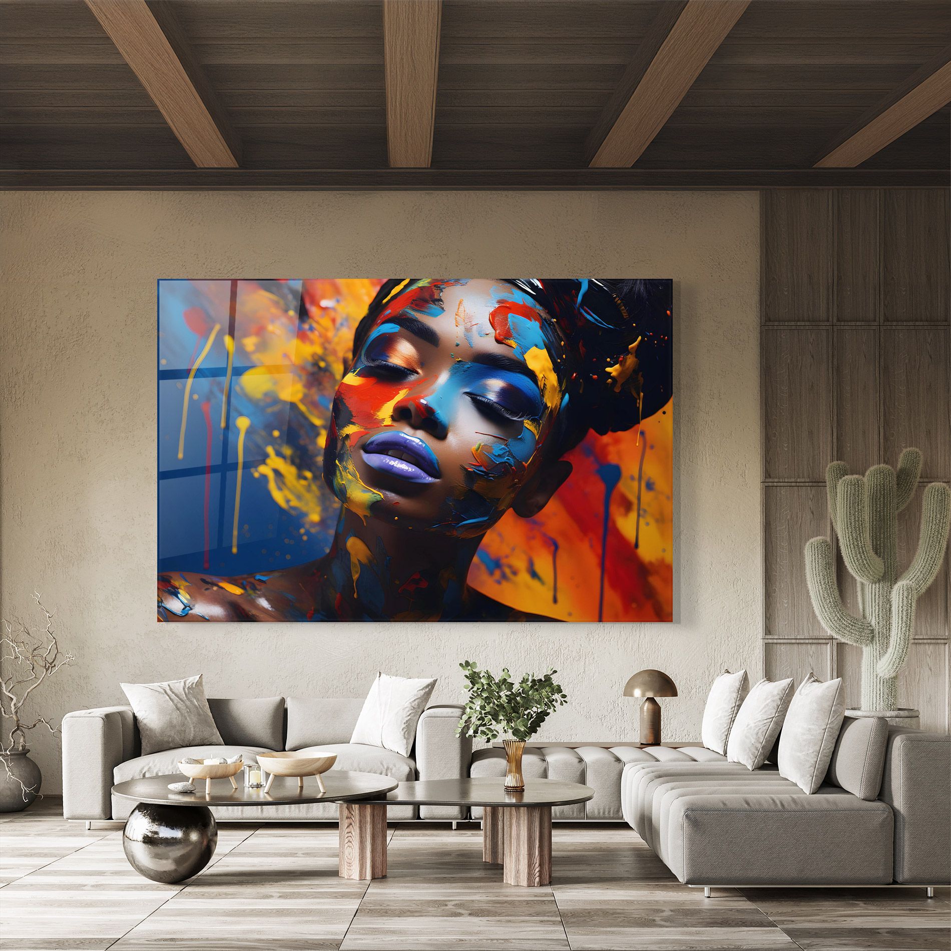 Color Splash African Woman mockup 8