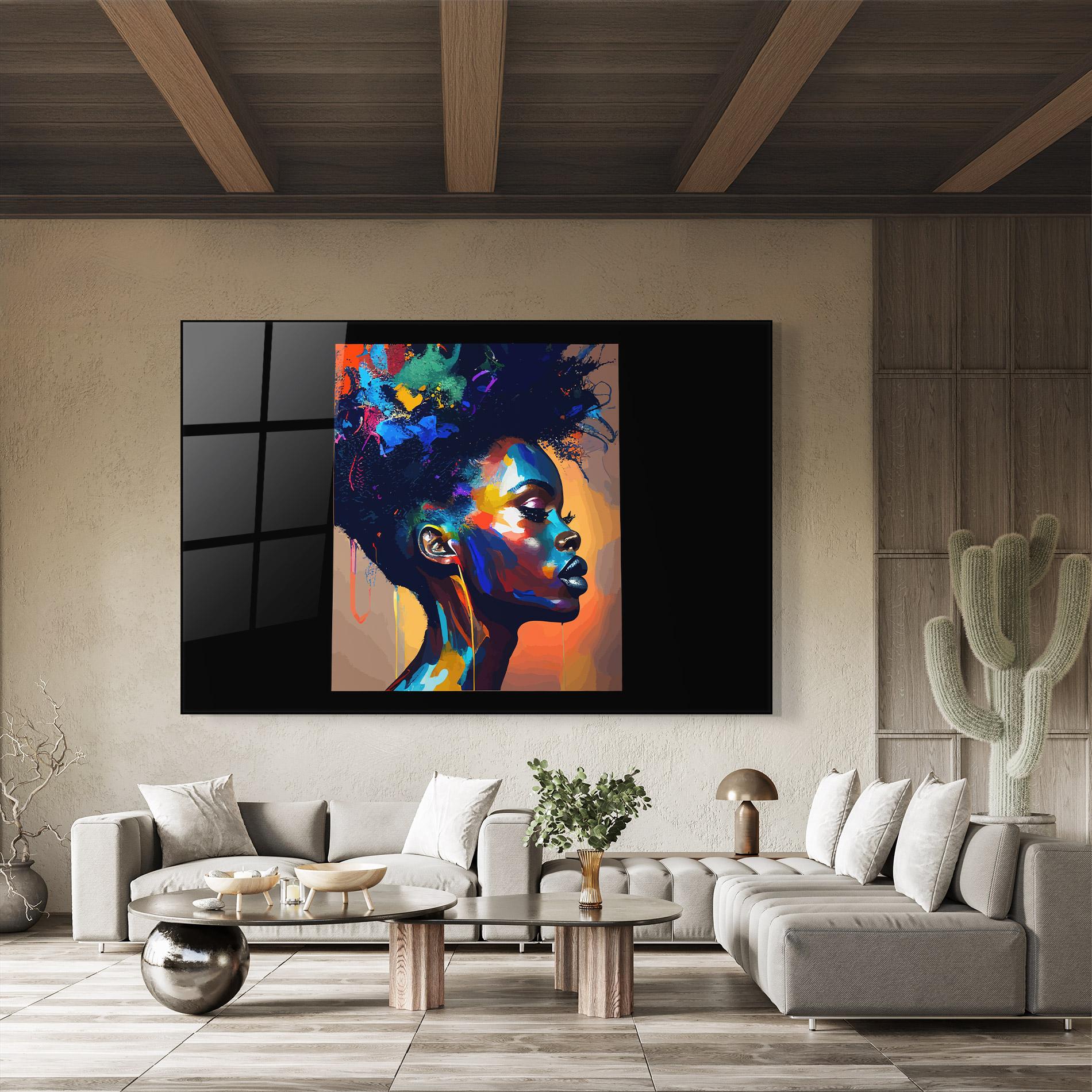 Üvegkép Woman Art Splash mockup 8