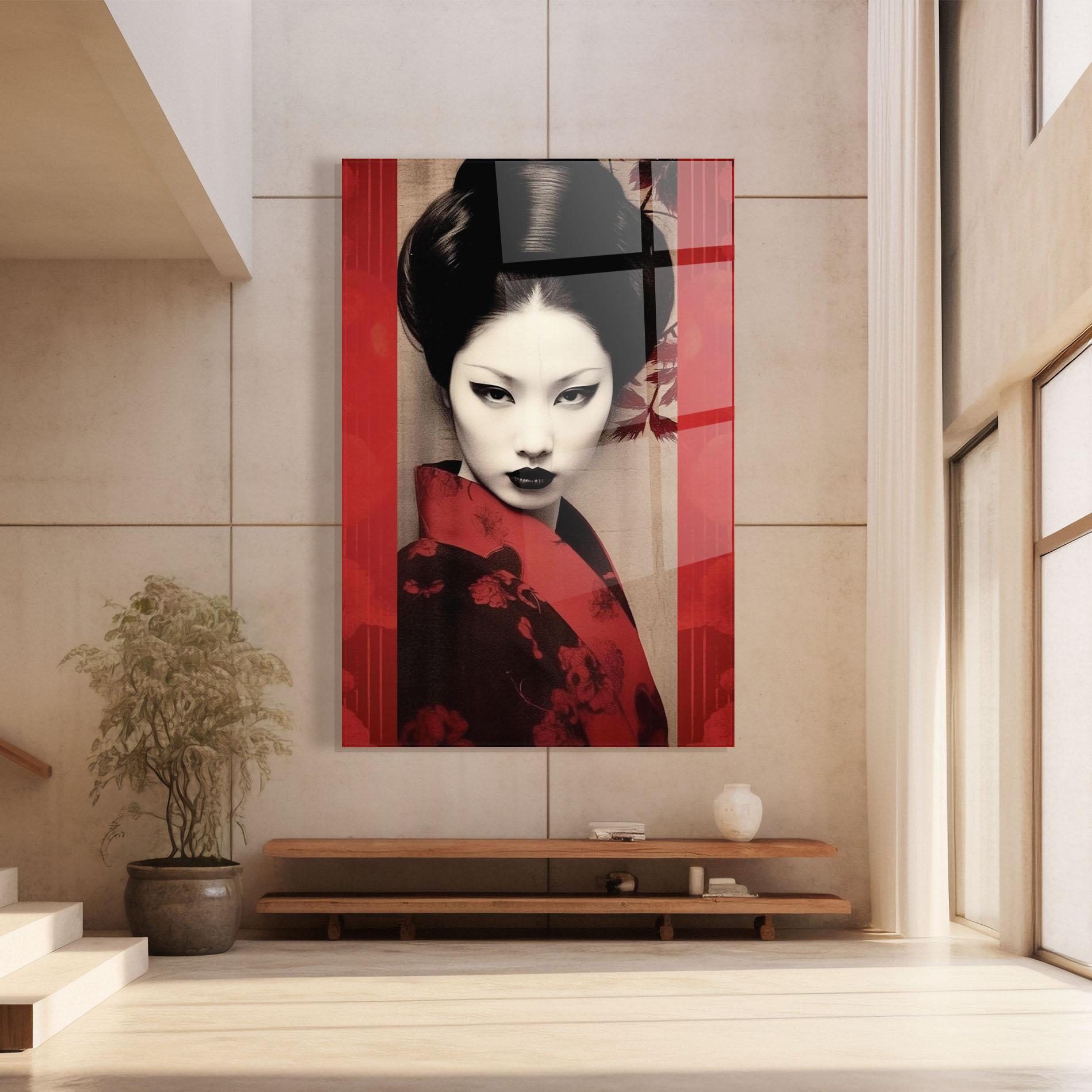 Üvegkép Black Asiatic Makeup mockup 8