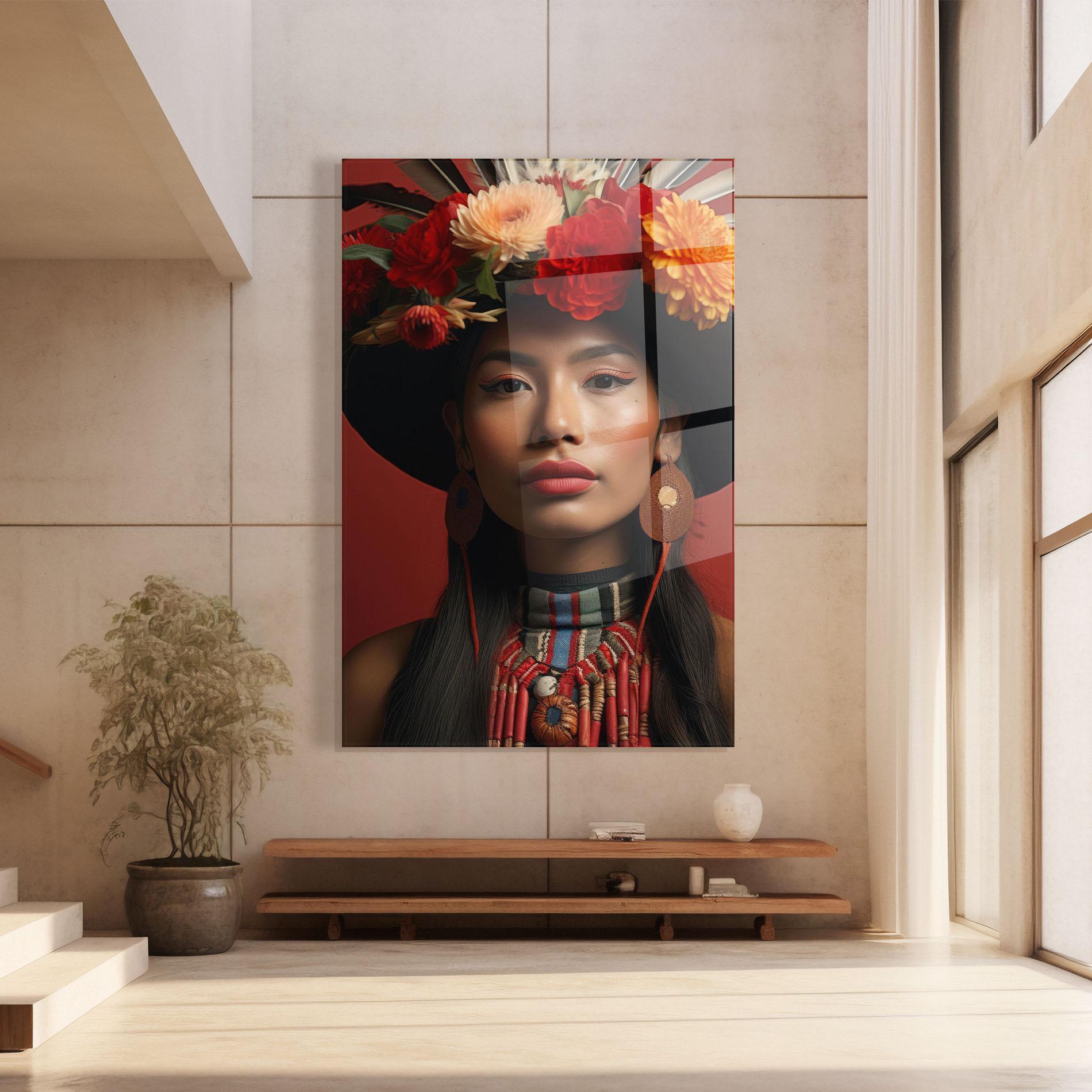 Üvegkép Colorful Flowers Hat mockup 8