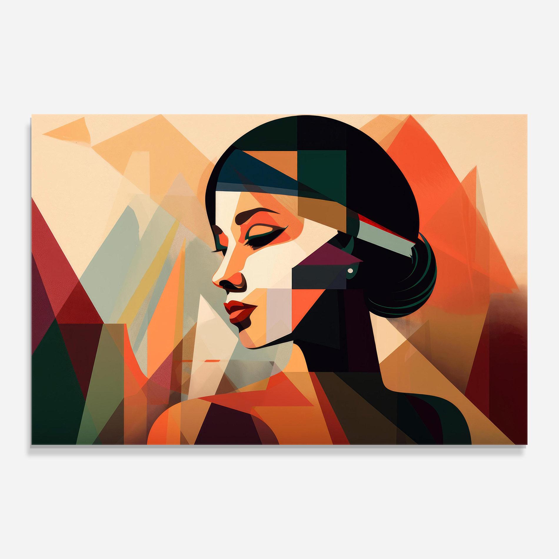 Üvegkép Bold Shapes Lines mockup 0