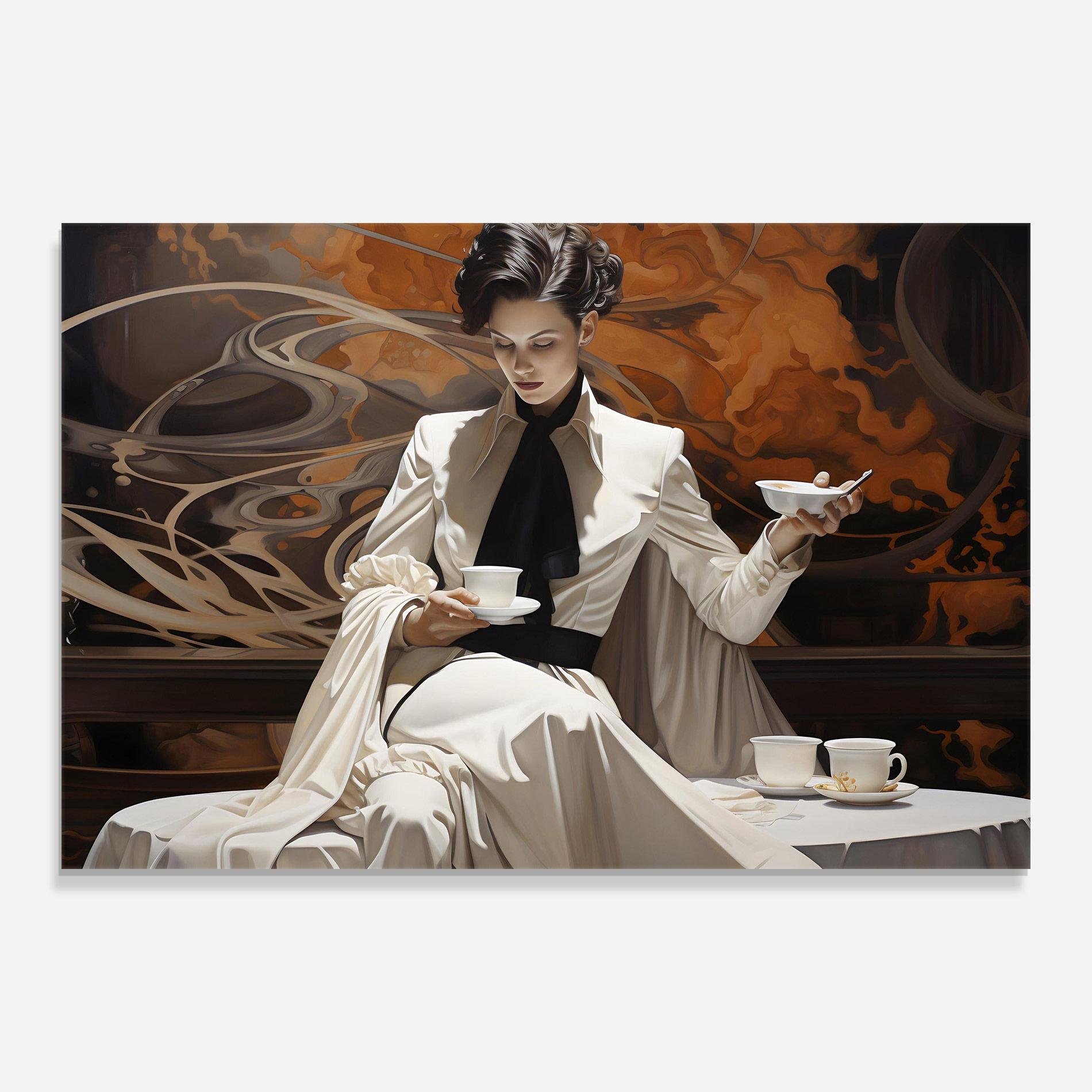 Üvegkép Coffee Woman mockup 0