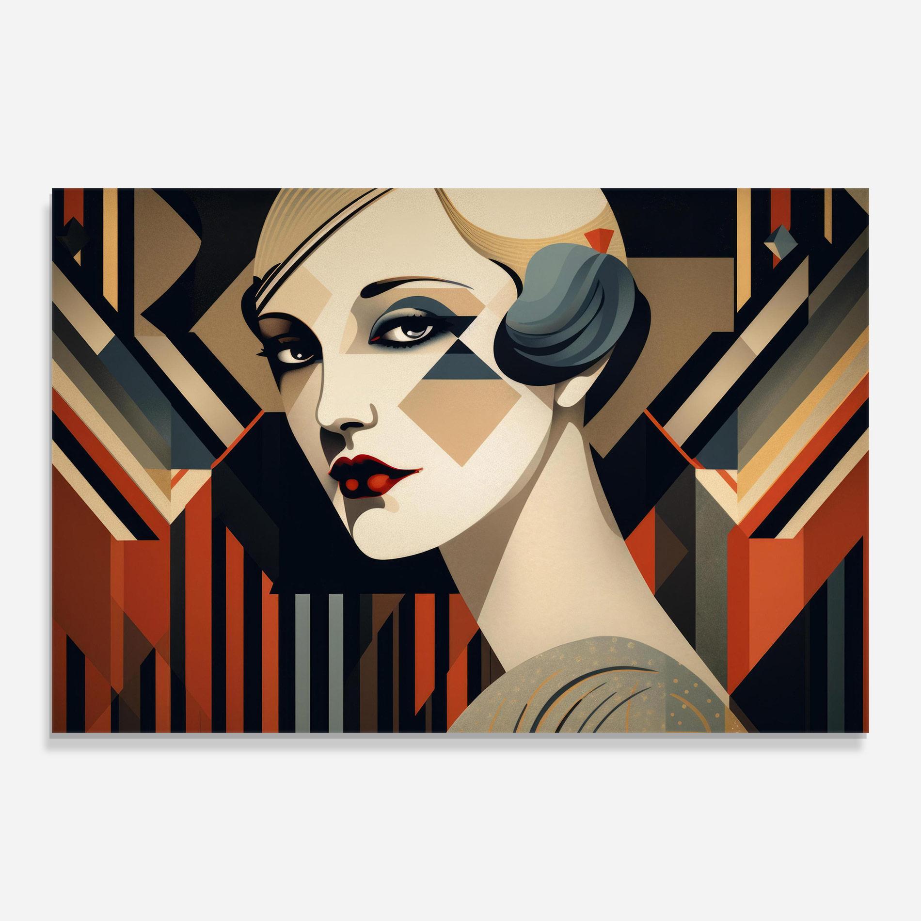 Üvegkép Elegant Portrait Woman mockup 0