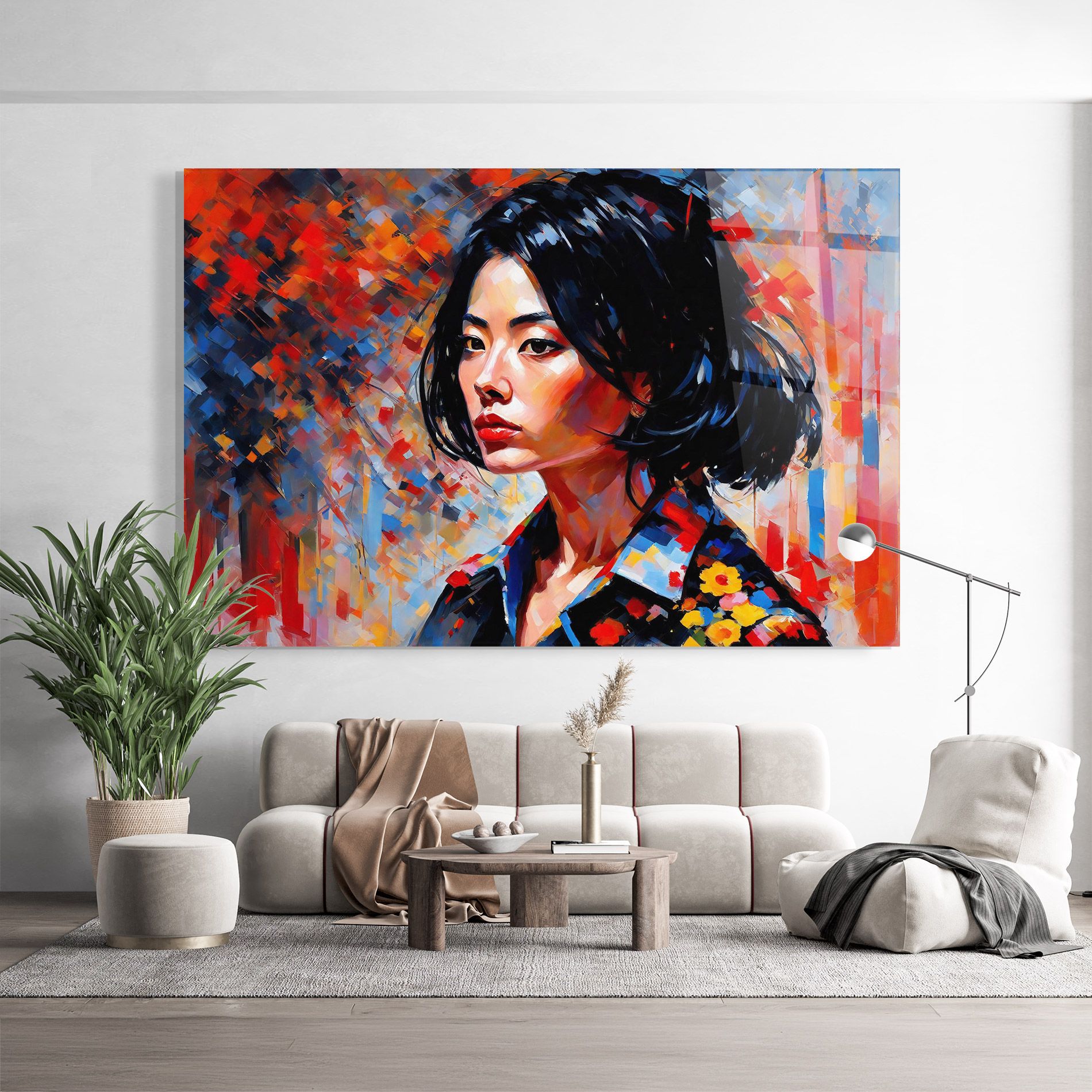 Beautiful Asian Woman mockup 9