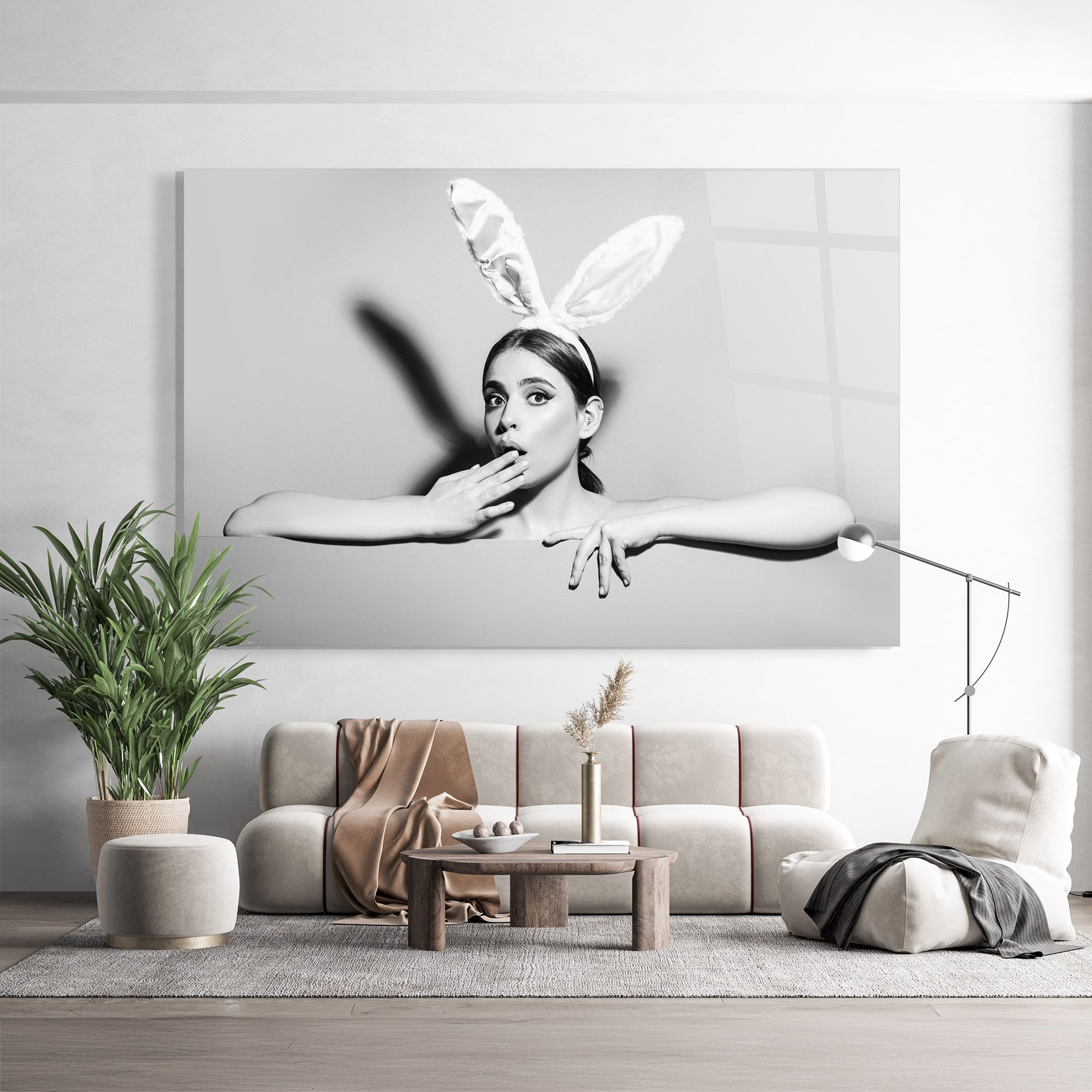 Bunny Ears Peeking mockup 9