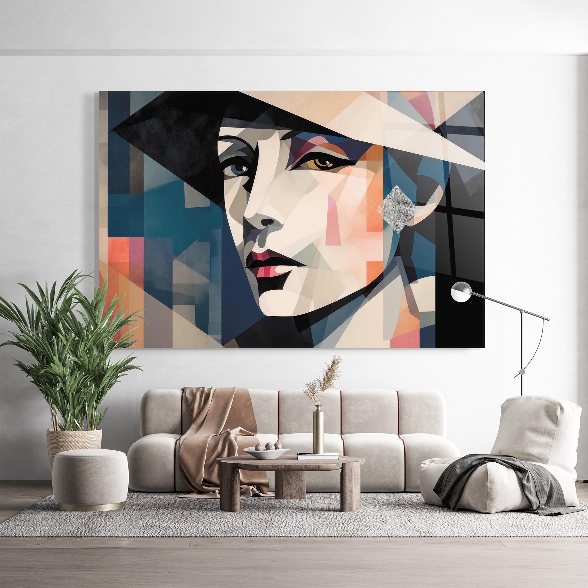 Üvegkép Chicago Portrait mockup 9