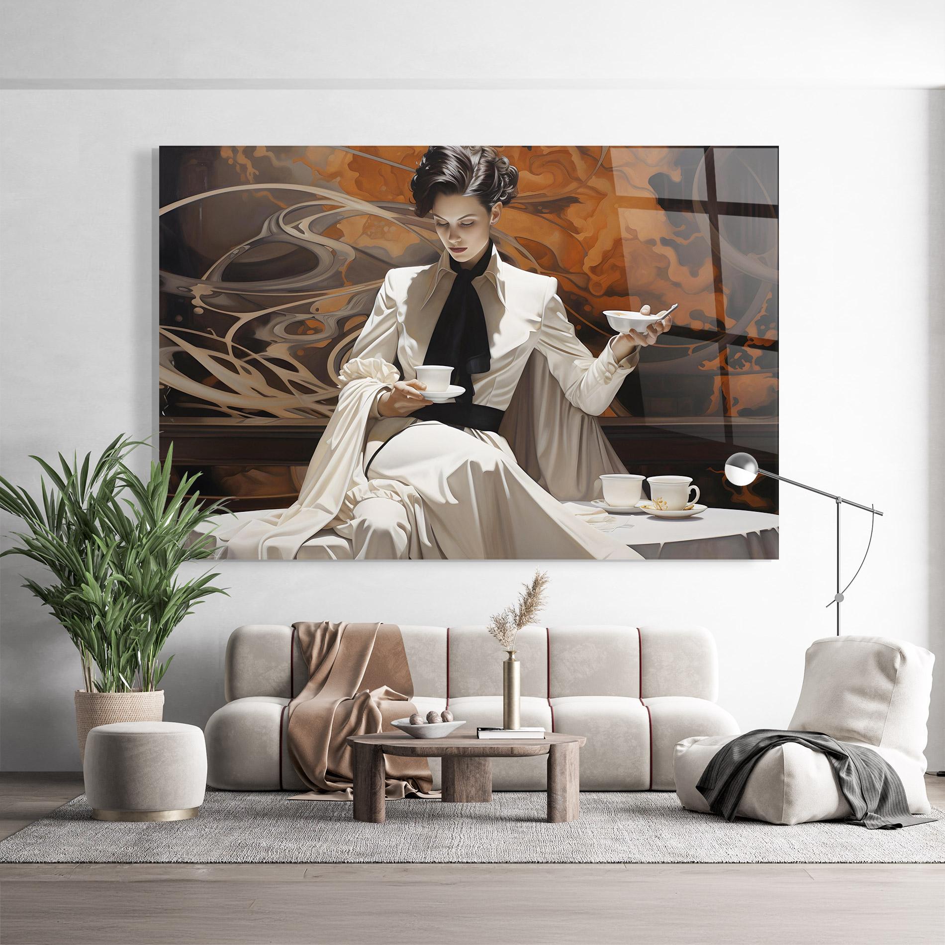 Üvegkép Coffee Woman mockup 9