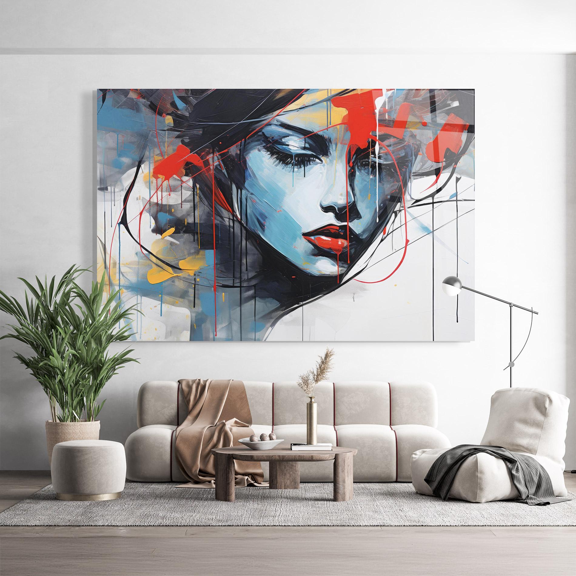 Üvegkép Edgy Woman mockup 9