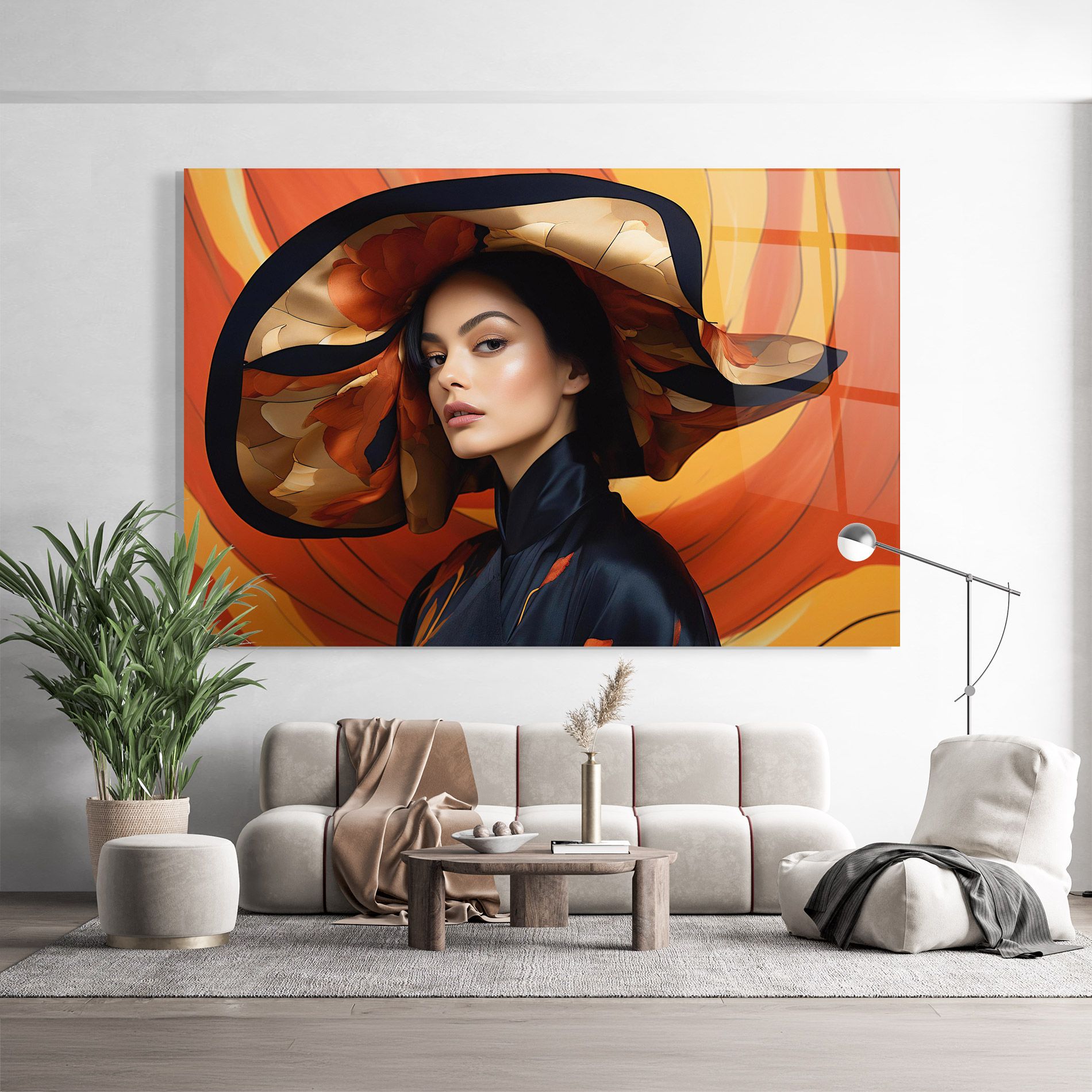 Elegant Hat Woman mockup 9