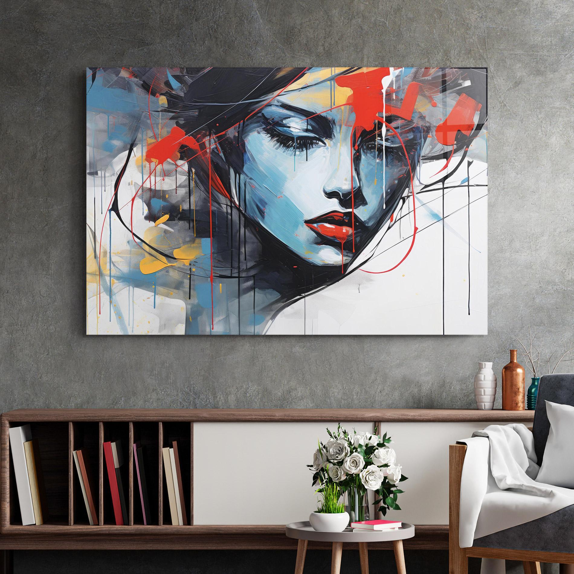 Üvegkép Edgy Woman mockup 2