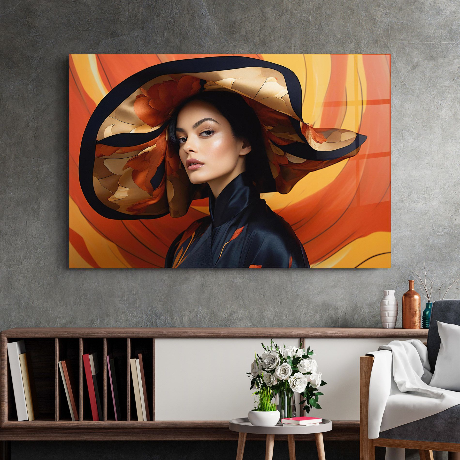 Elegant Hat Woman mockup 2