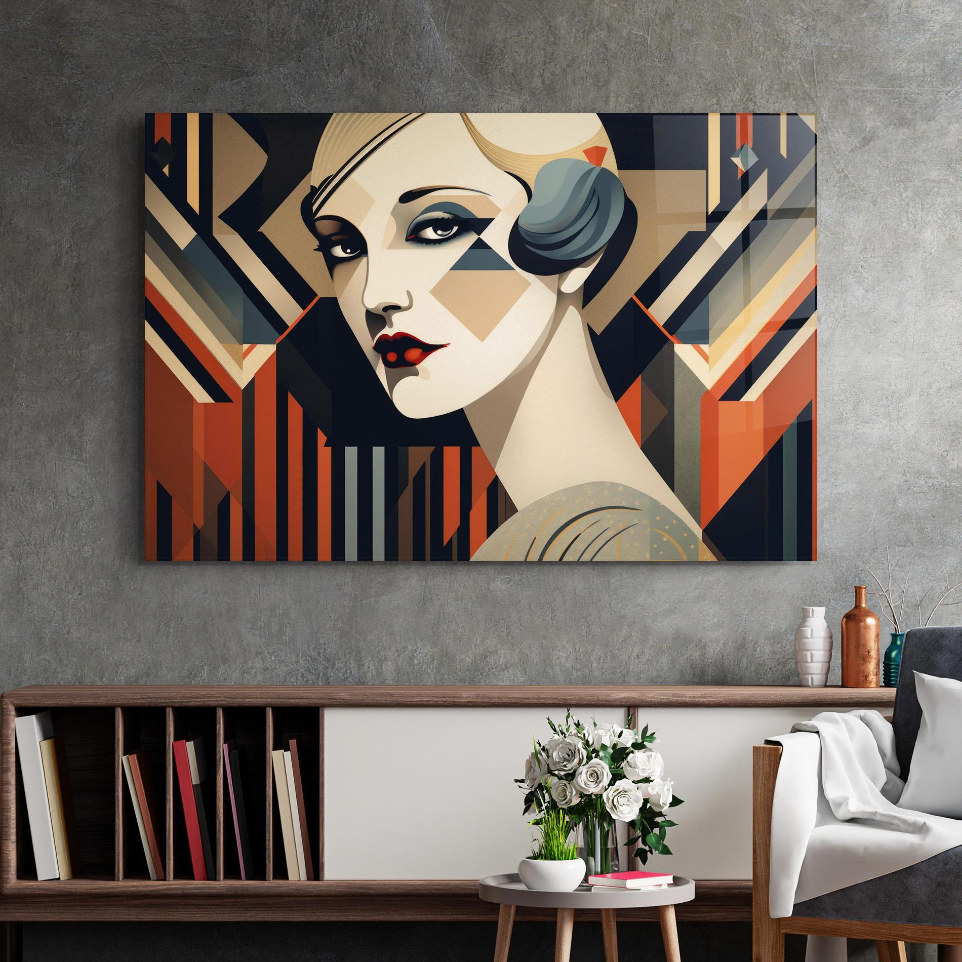 Üvegkép Elegant Portrait Woman mockup 2