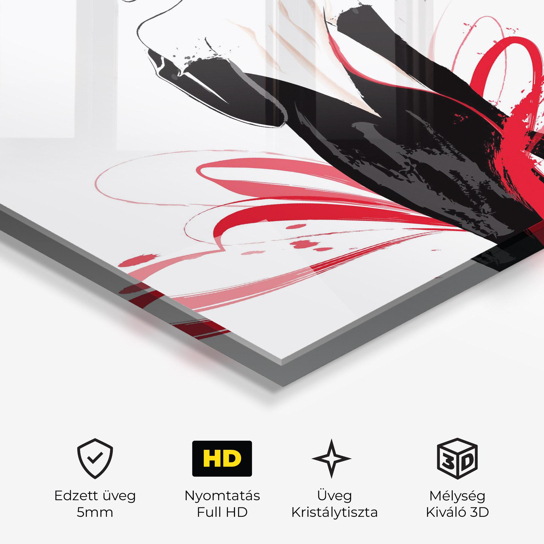 Üvegkép Black Red Dress mockup 3