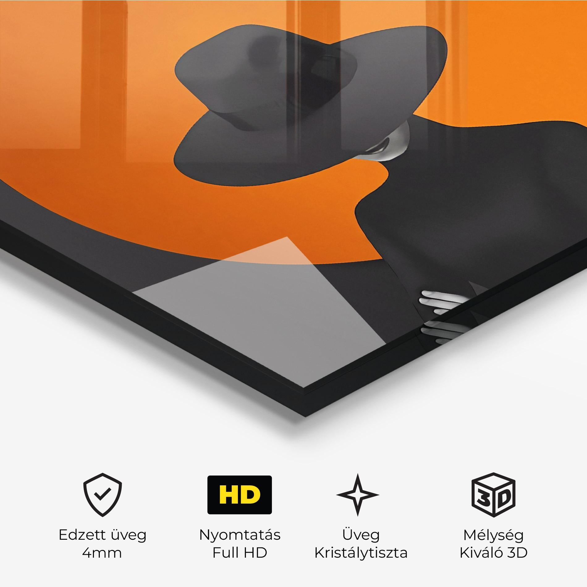 Üvegkép Black Fashion mockup 3