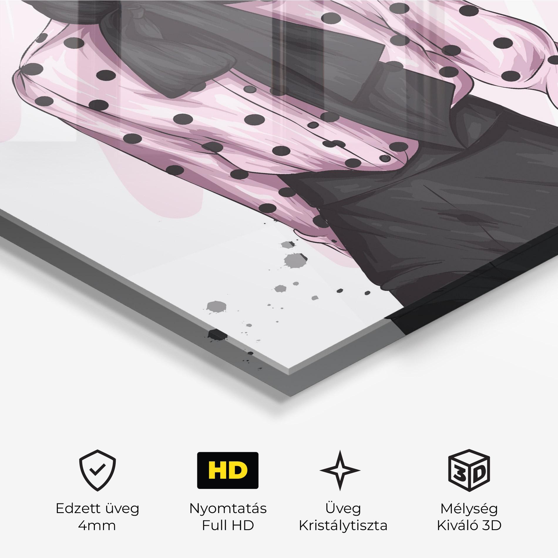 Üvegkép Black Lips Diva mockup 3