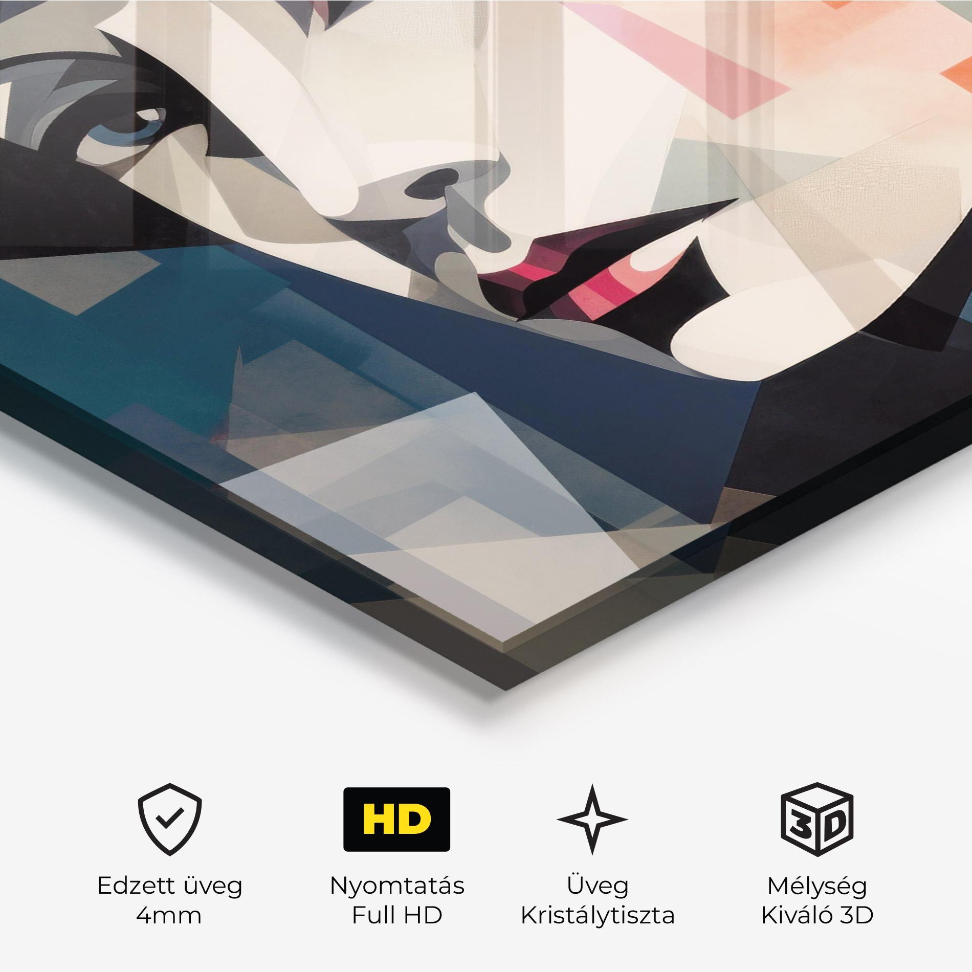 Üvegkép Chicago Portrait mockup 3