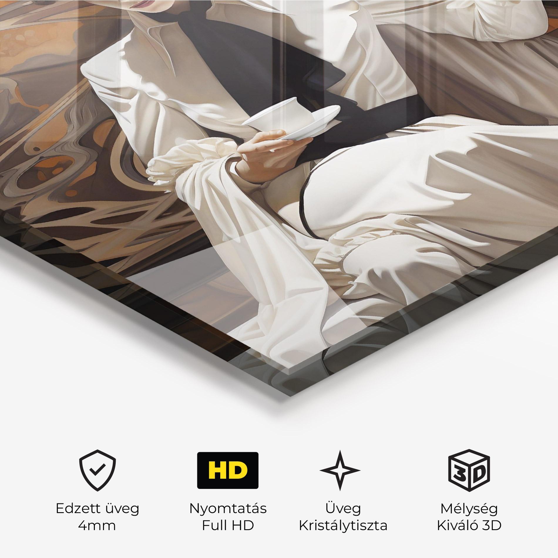 Üvegkép Coffee Woman mockup 3