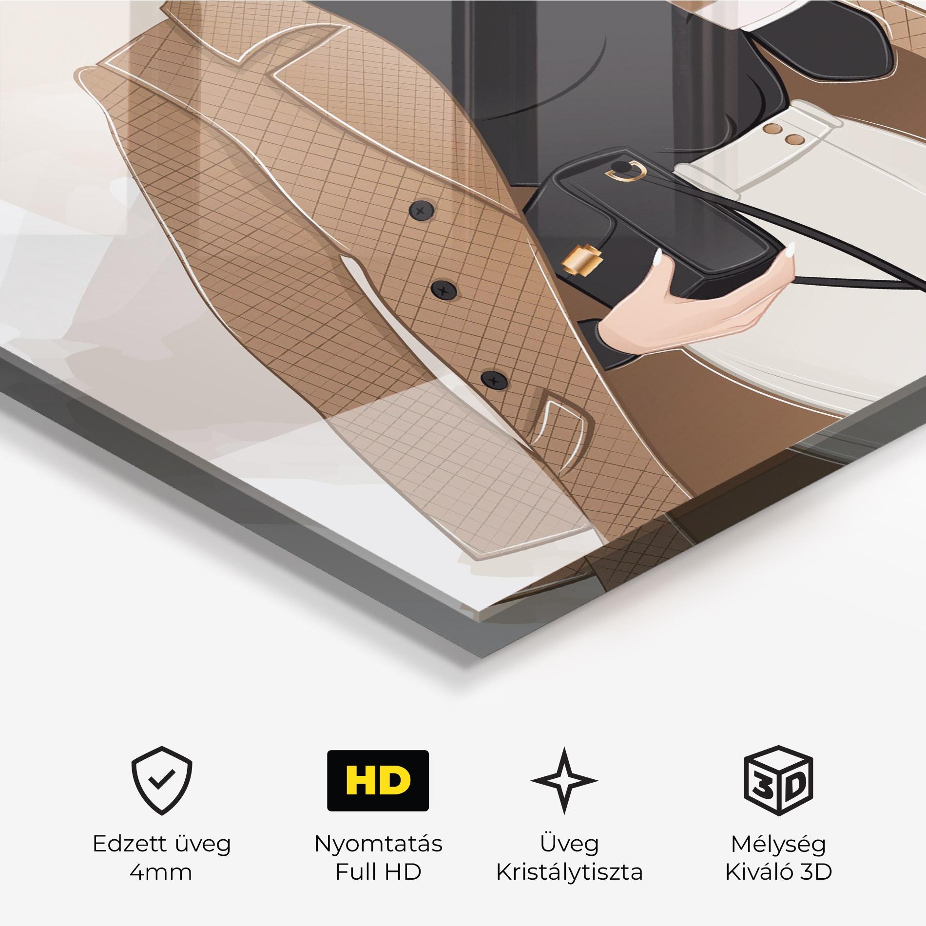 Üvegkép Modern Coffee Outfit mockup 3