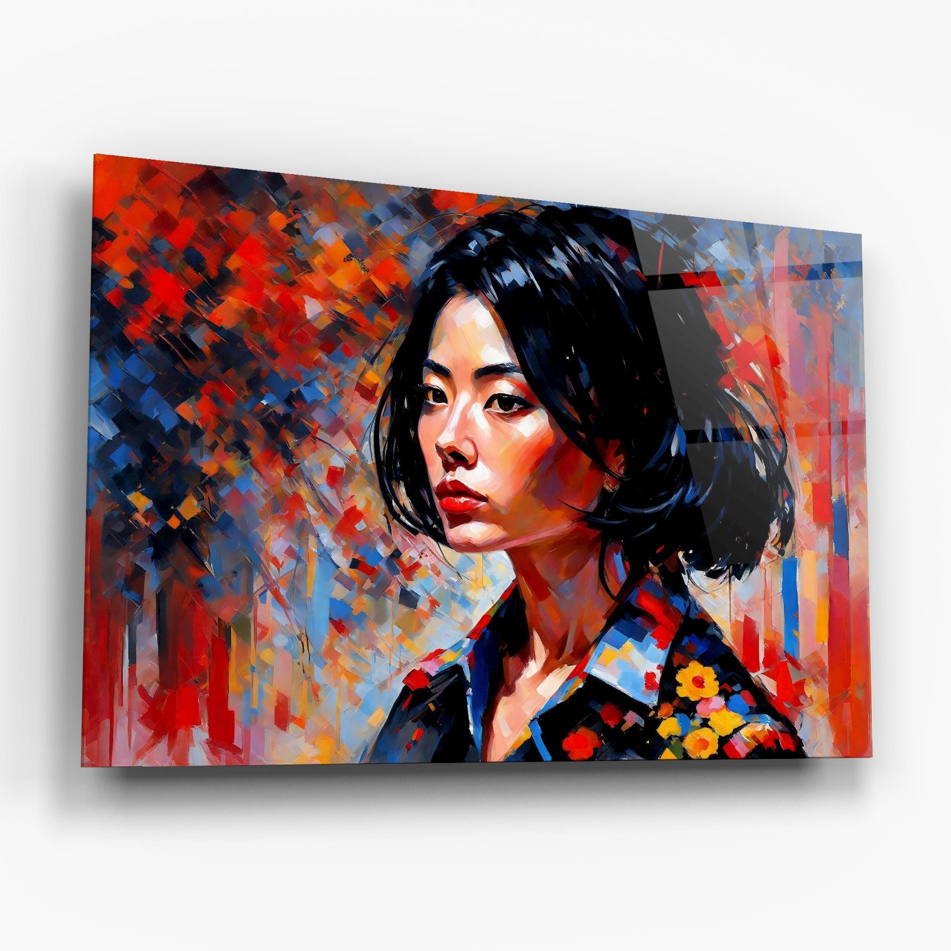 Üvegkép Beautiful Asian Woman mockup 6