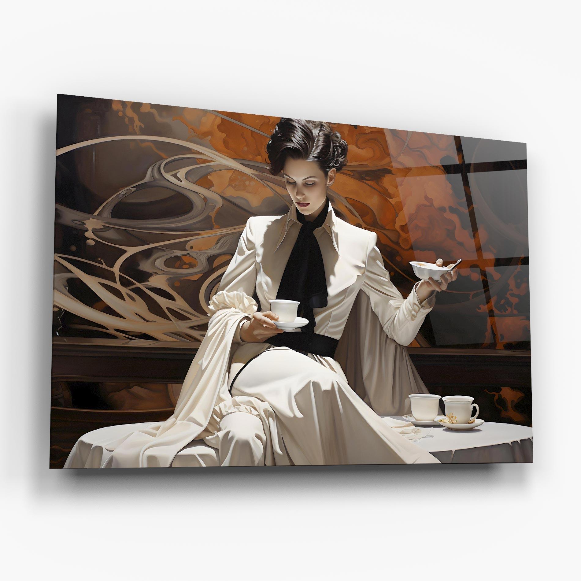 Üvegkép Coffee Woman mockup 6