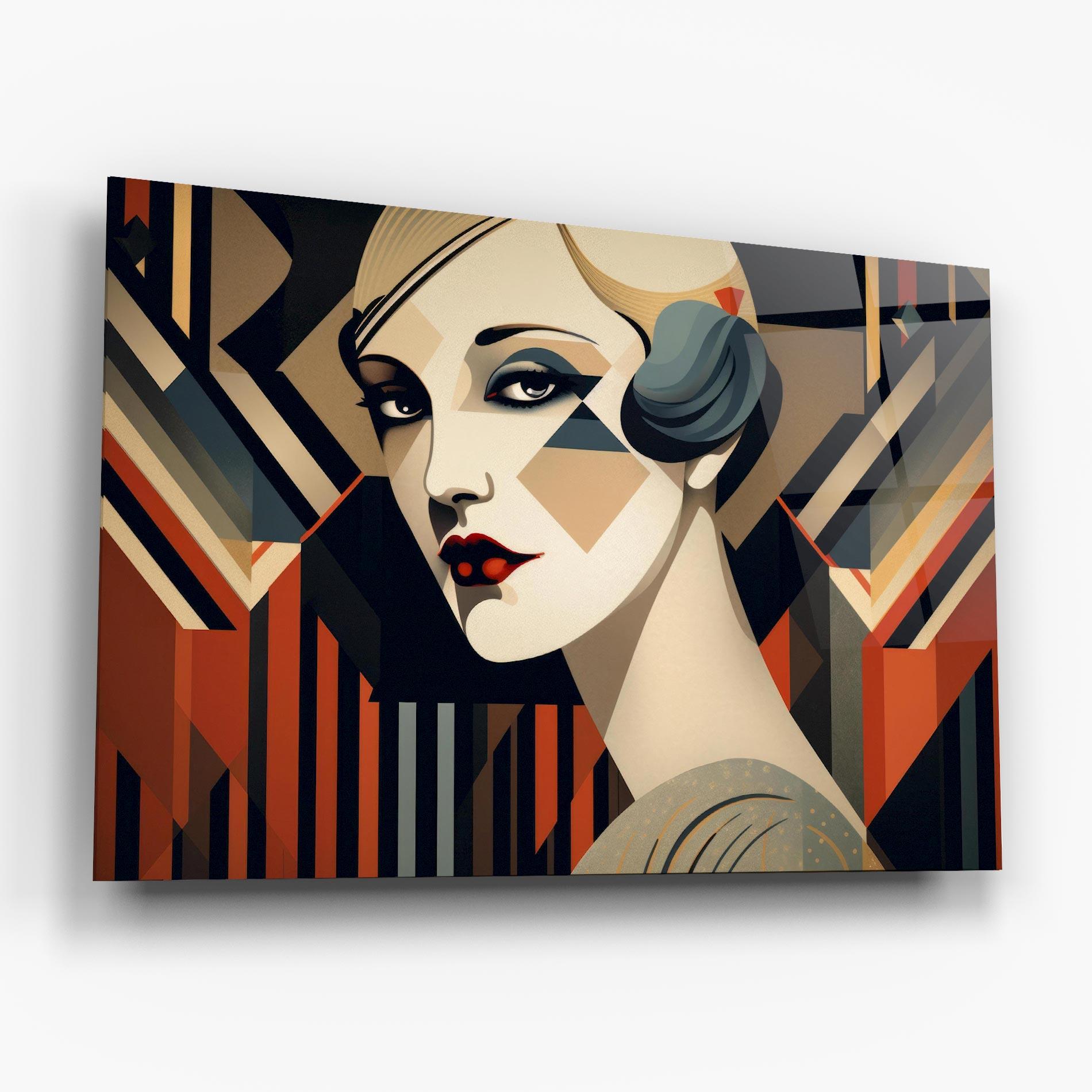 Üvegkép Elegant Portrait Woman mockup 6