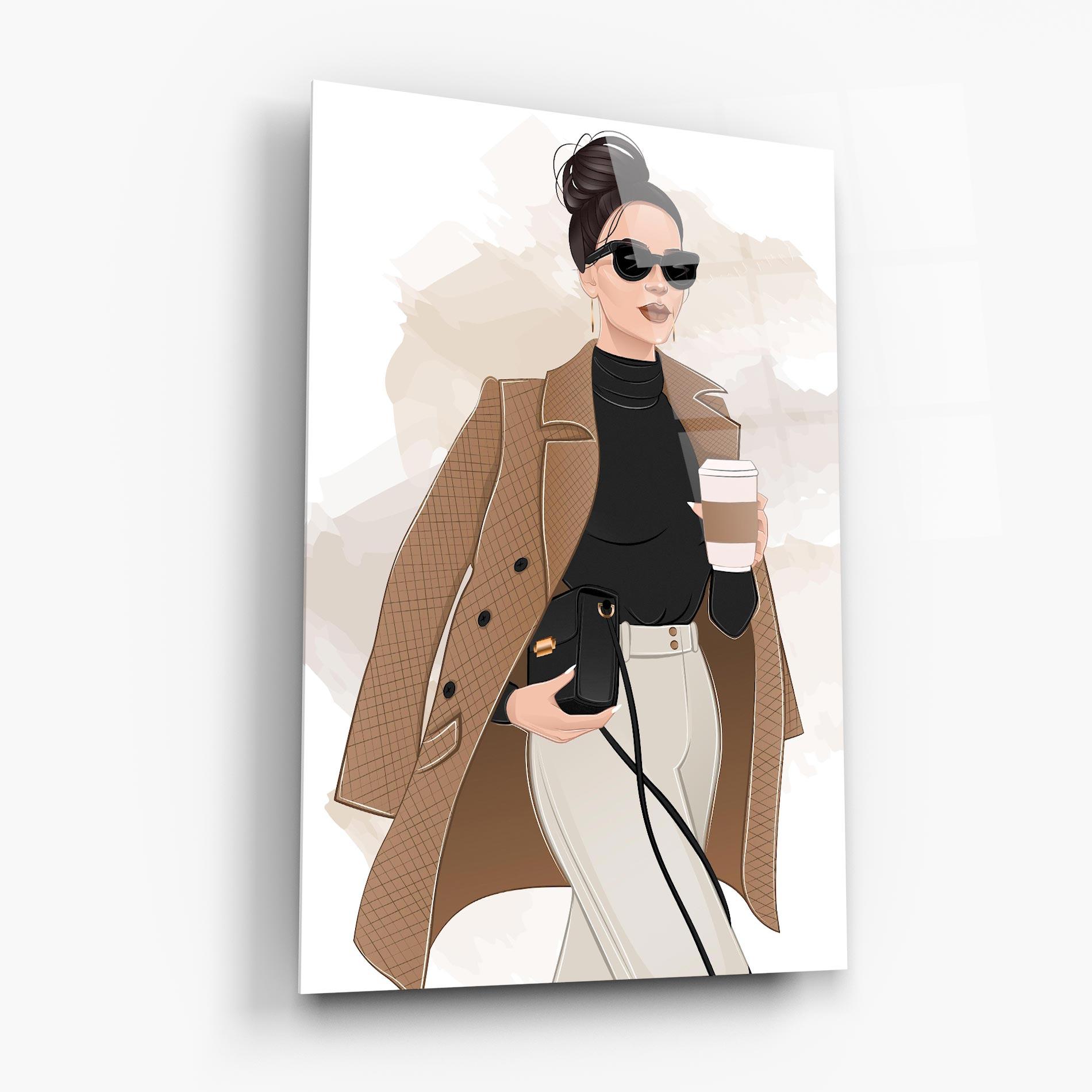 Üvegkép Modern Coffee Outfit mockup 6
